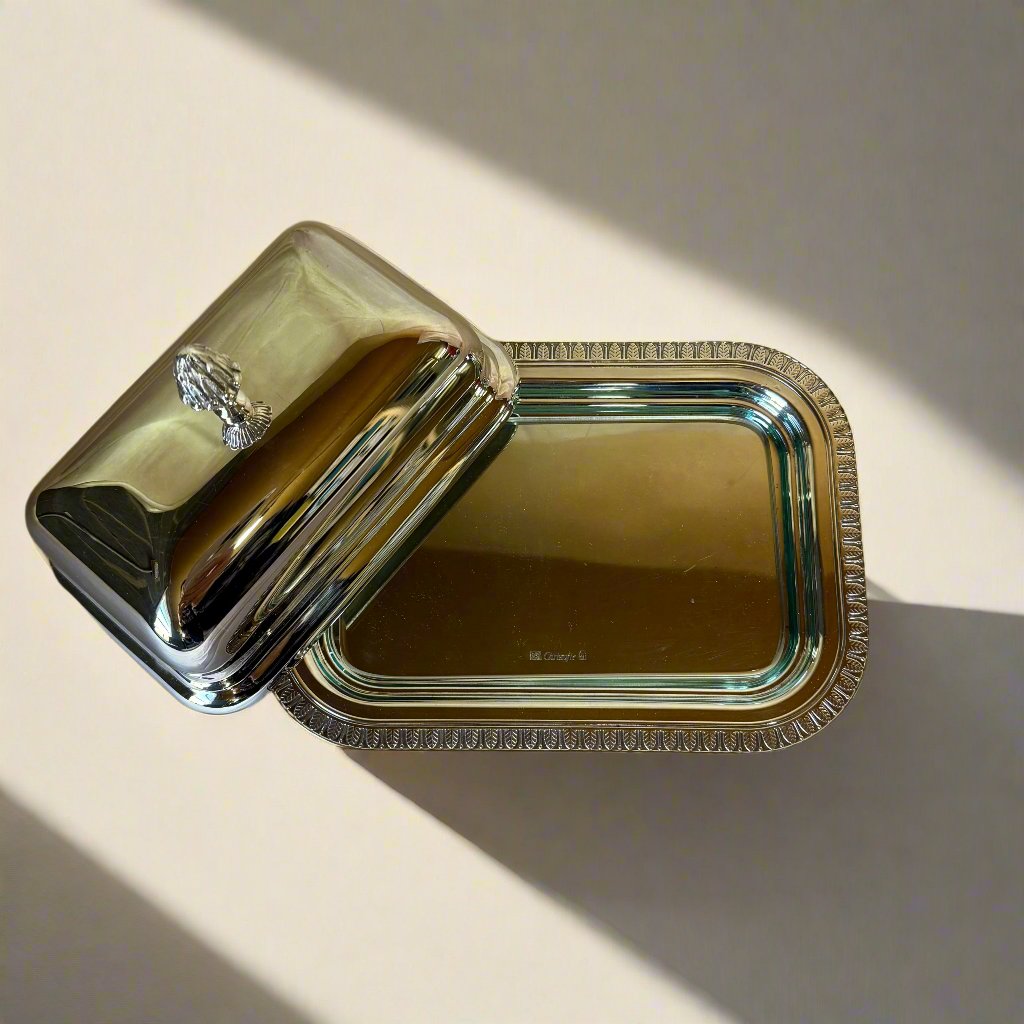 Christofle Malmaison Silver Plated Rectangular Butter Dish 4224740