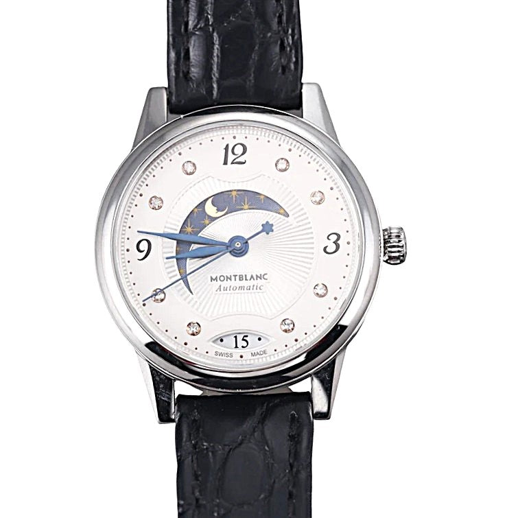 Montblanc Lady Boheme Diamond Steel Automatic Night & Day Watch 114730