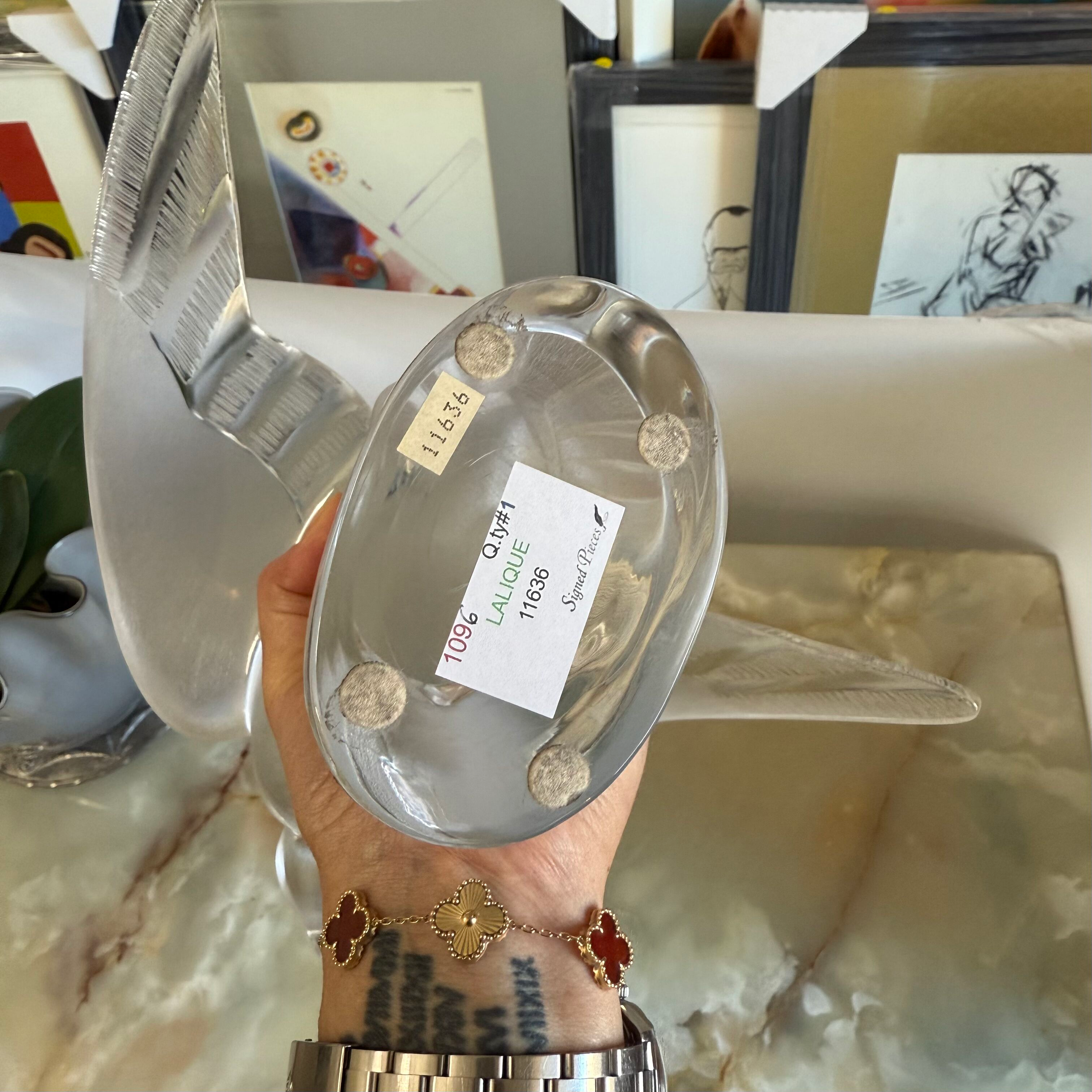 Lalique Crystal Auxo-Large Dove Figurines & Paperweights 11636