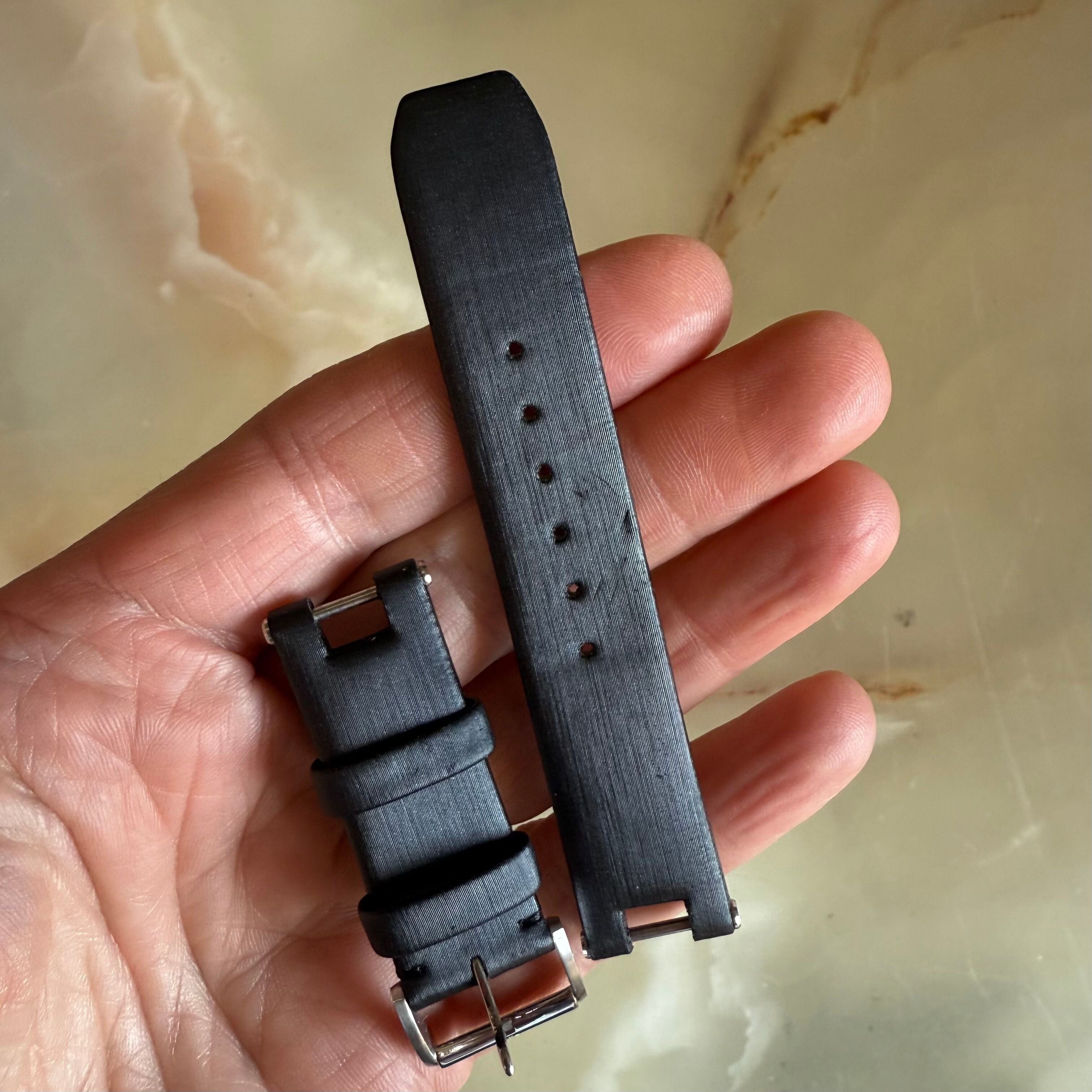 Authentic Baume & Mercier Black Satin Watch Strap Band 16mm with Buckle