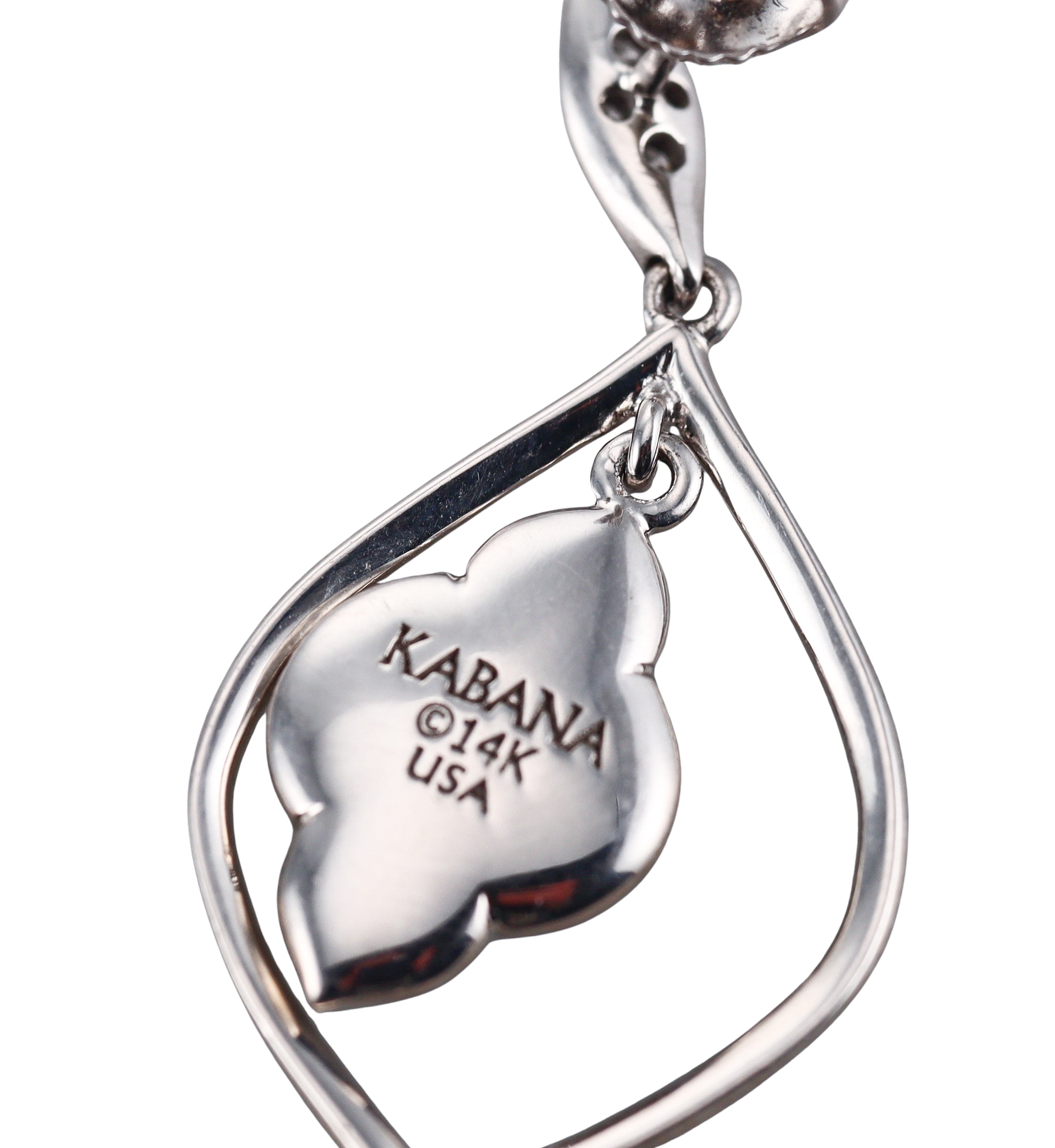 Kabana 14K White Gold Opal Diamond Drop Earrings