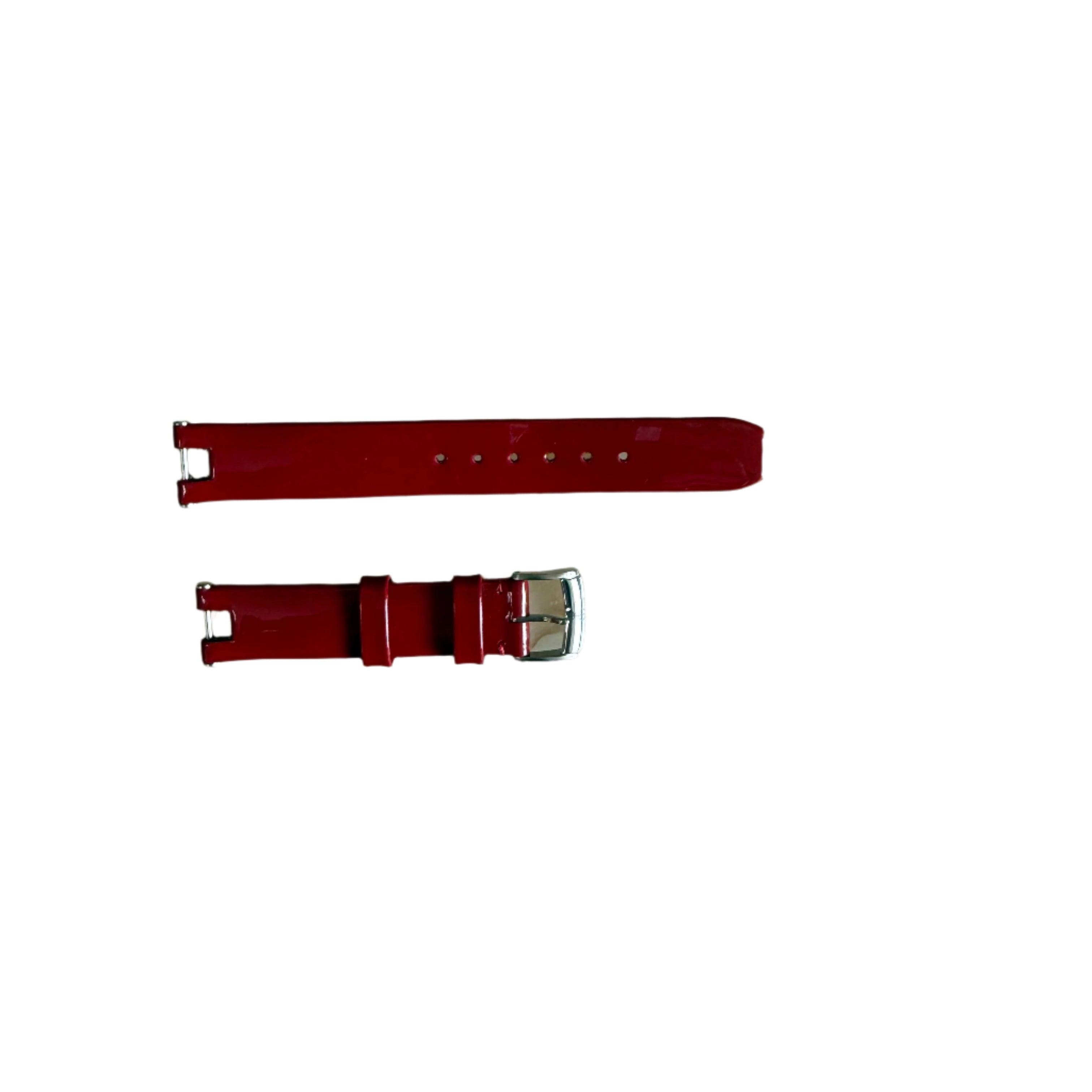 Authentic Baume & Mercier Red Varnished Watch Strap Band 14mm with Buckle