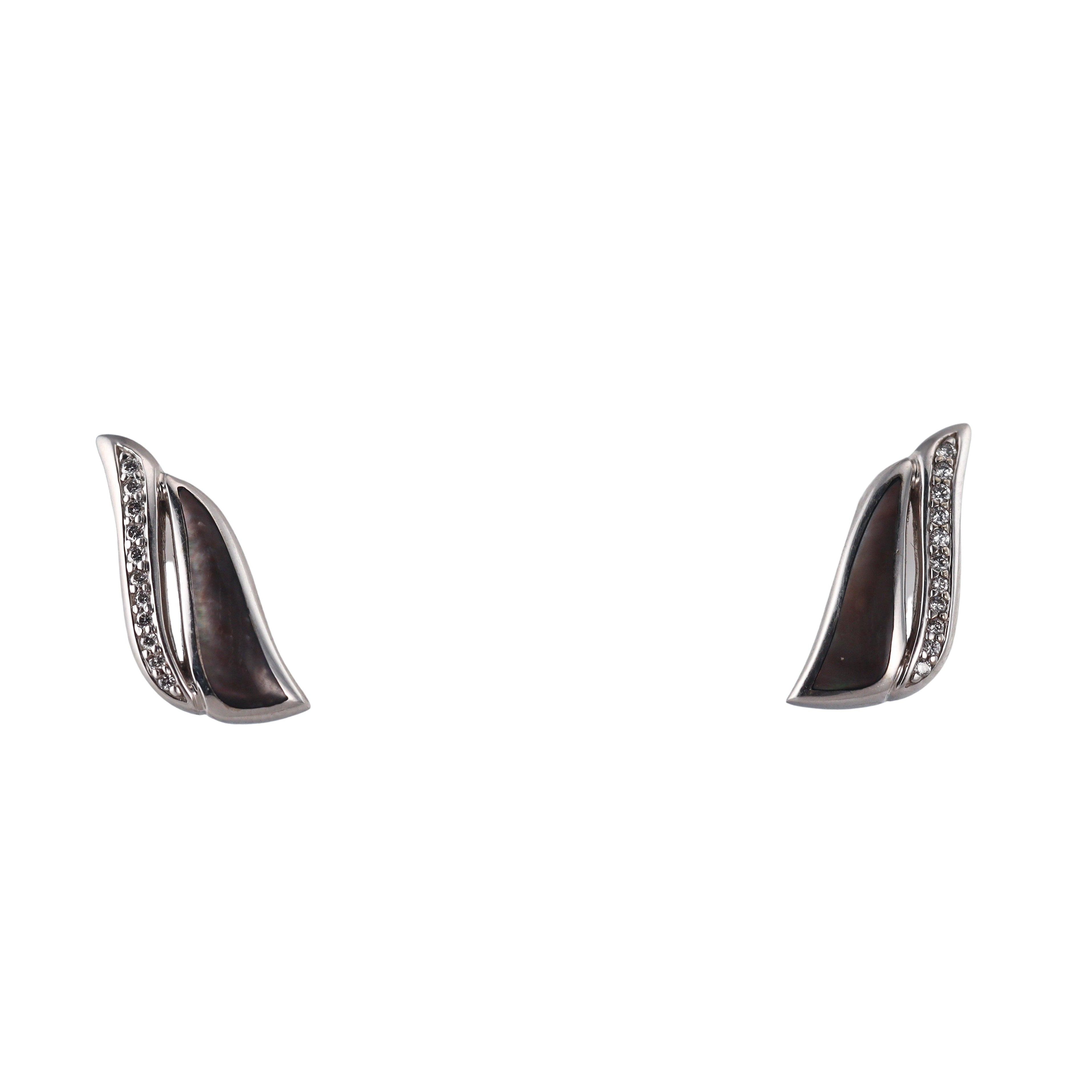 Kabana 14K White Gold Mother of Pearl Diamond Earrings