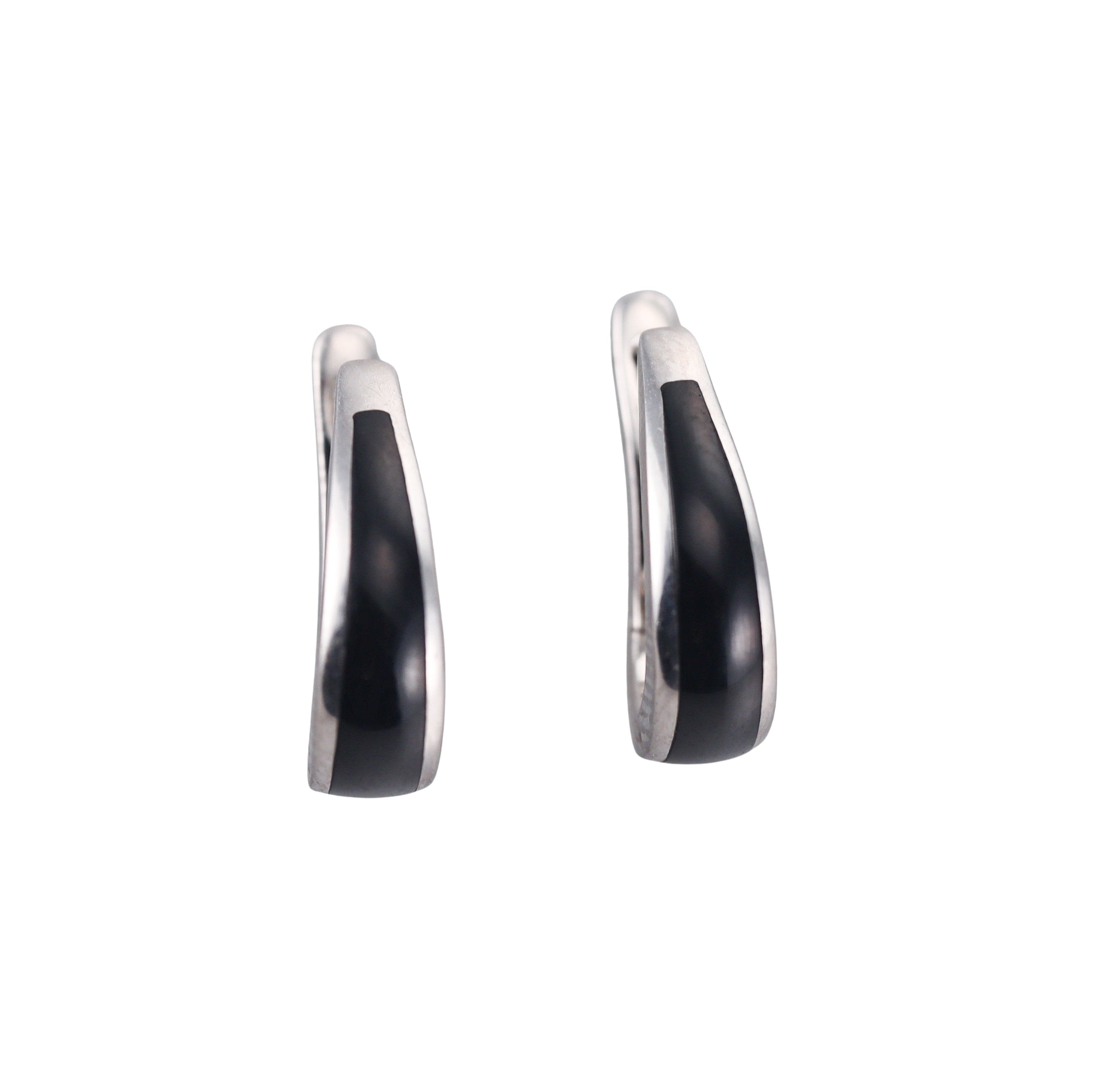 Kabana 14K White Gold Black Onyx Earrings
