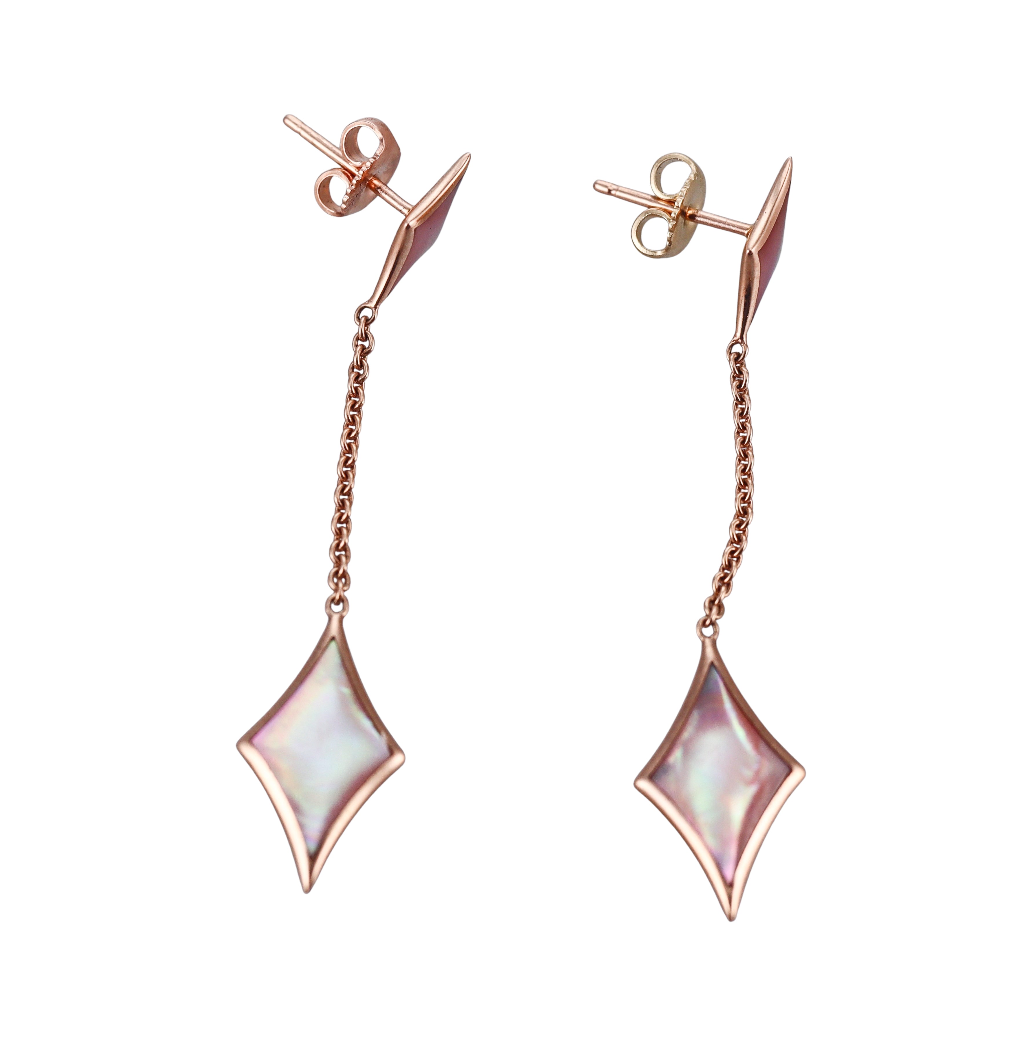Kabana 14K Rose Gold Pink Mother of Pearl Drop Earrings