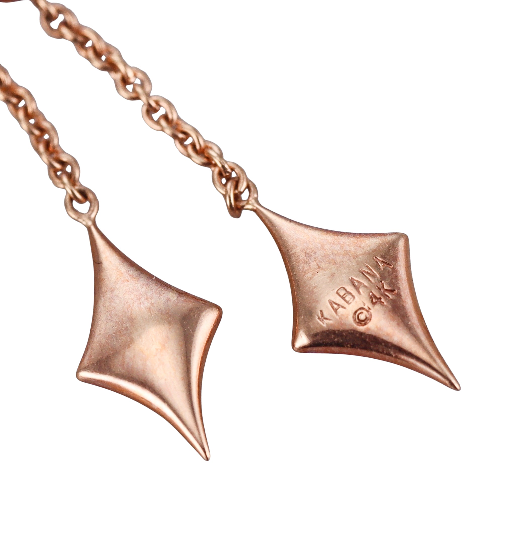 Kabana 14K Rose Gold Pink Mother of Pearl Diamond Drop Earrings