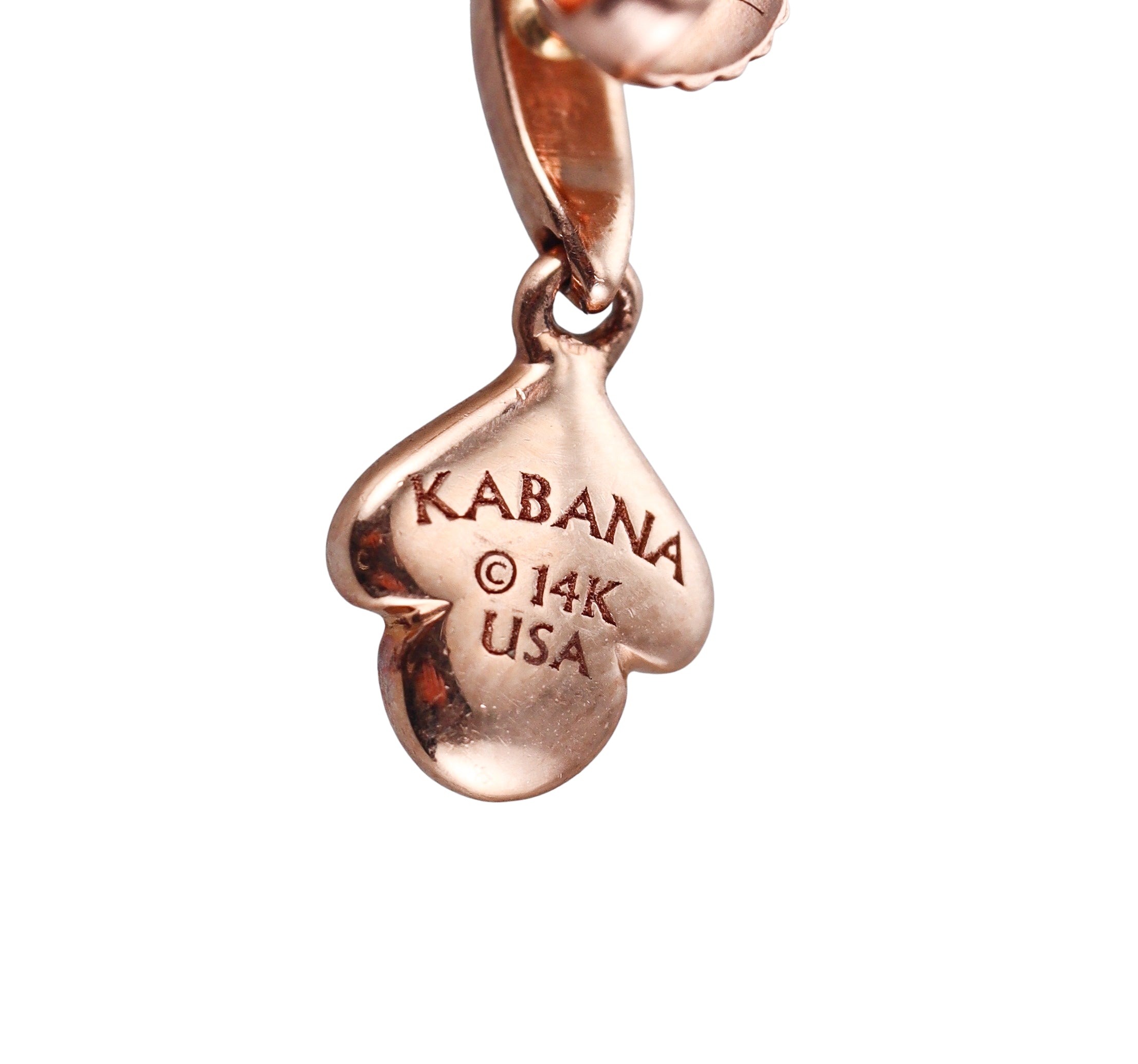 Kabana 14K Rose Gold Pink Mother of Pearl Diamond Earrings