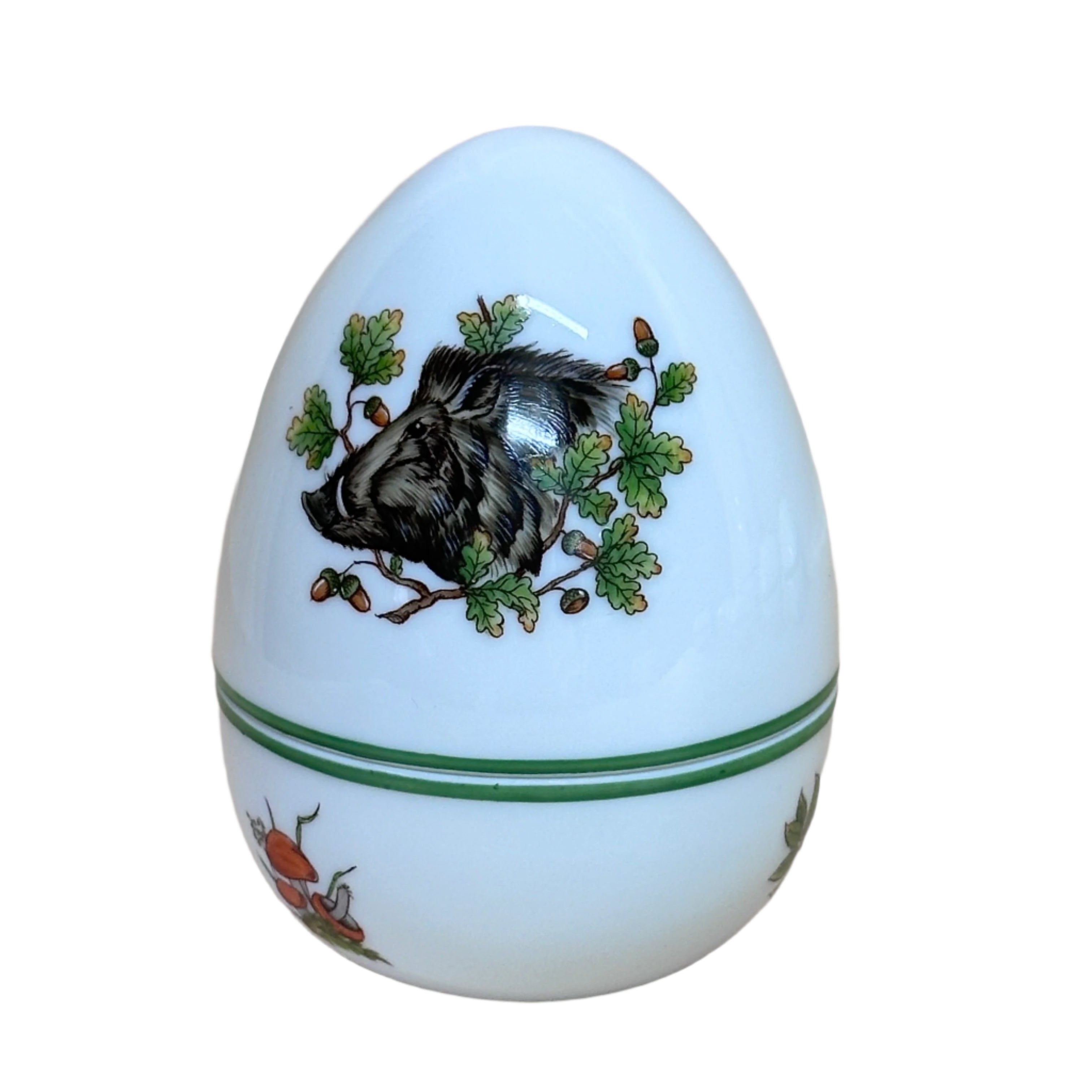 Herend Porcelain Forest Animals Egg Box & Lid 6042/CHT C 95