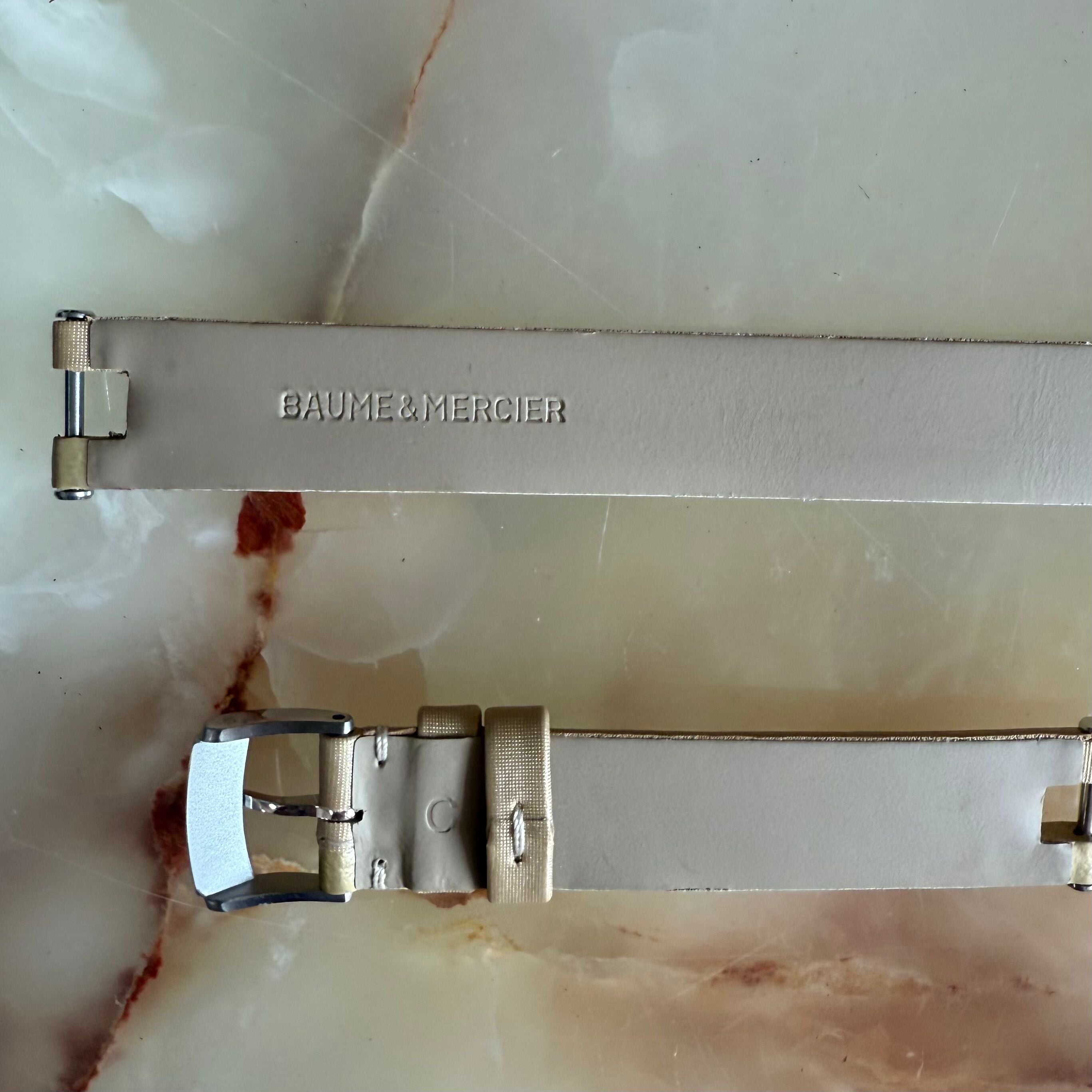 Authentic Baume & Mercier Linea Varnished Satin Wrap Watch Strap Band Buckle 14mm
