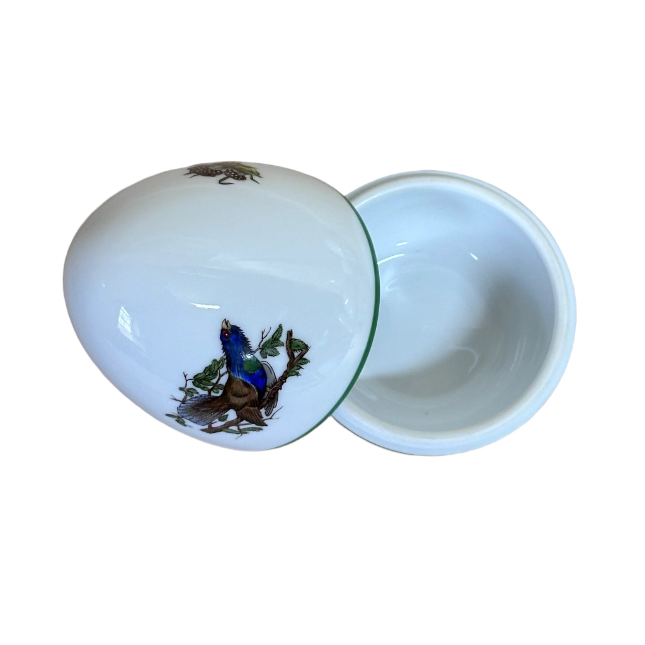 Herend Porcelain Hunter Trophies Egg Box & Lid Forest Animals 6042/CHT C 95