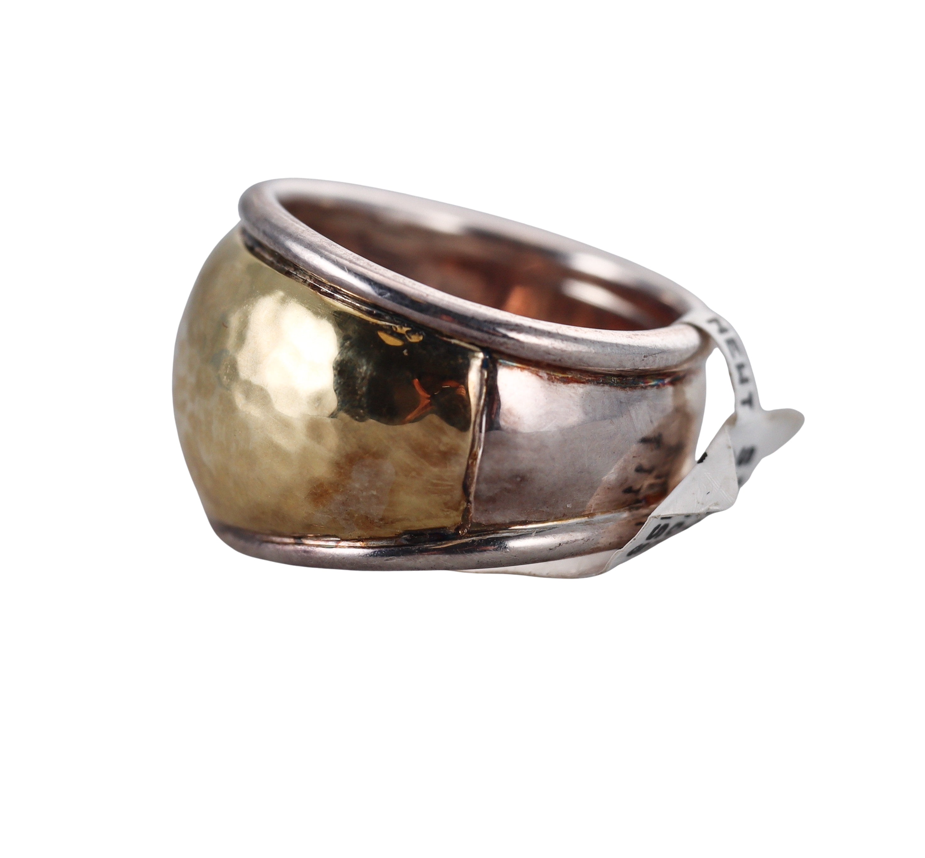 Ippolita Classico Gold Sterling Silver Hammered Tapered Band Ring
