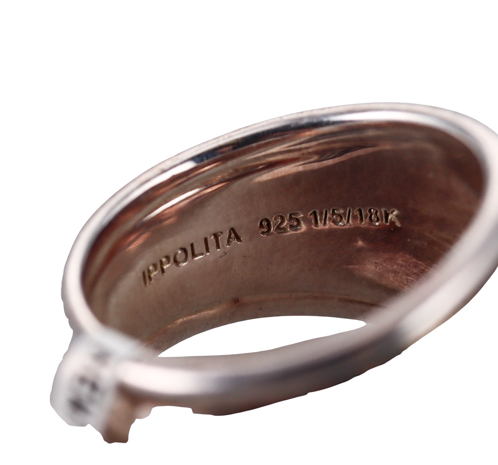 Ippolita Classico Gold Sterling Silver Hammered Tapered Band Ring