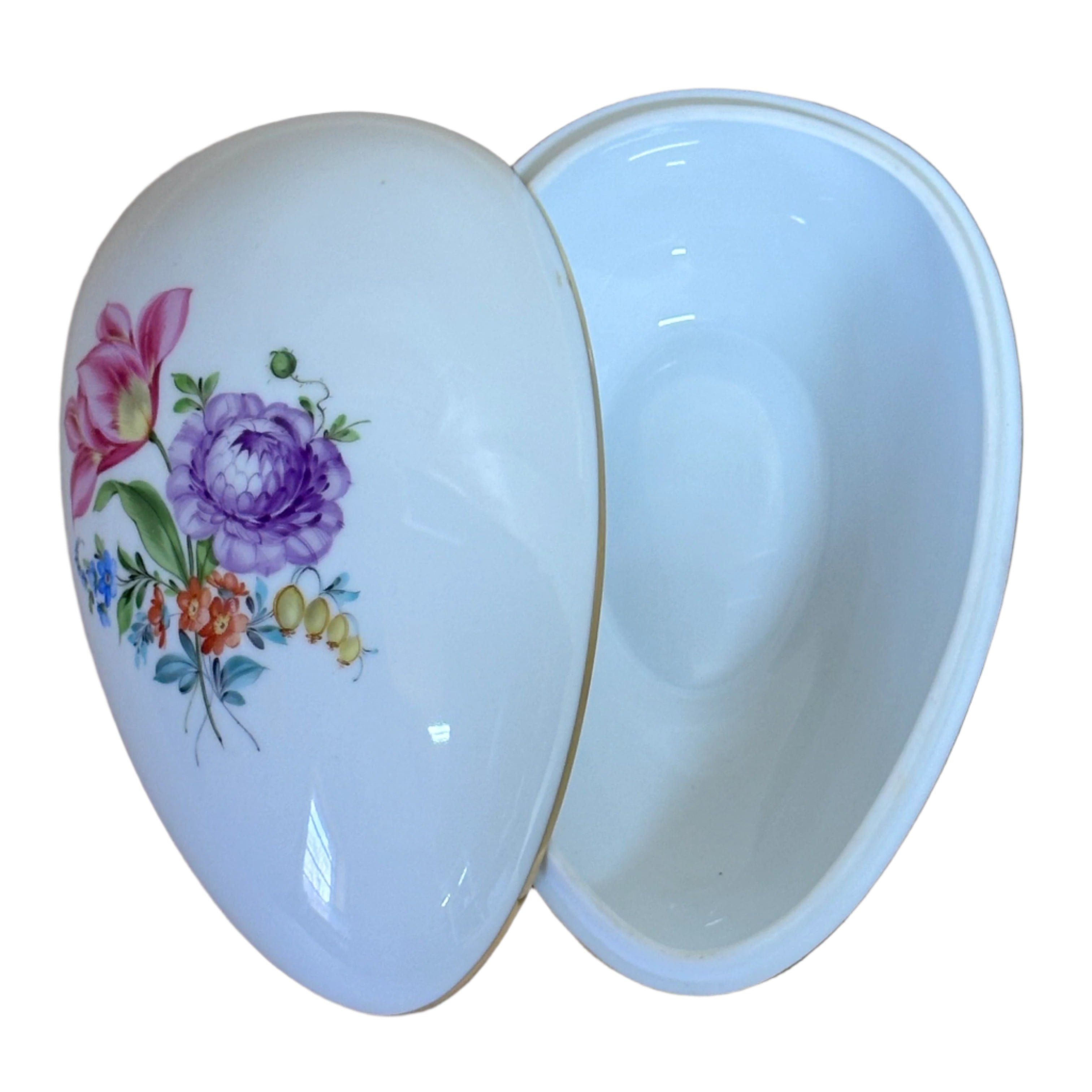 Herend Porcelain Printemps Flowers Large Egg Box & Lid 6051/BS