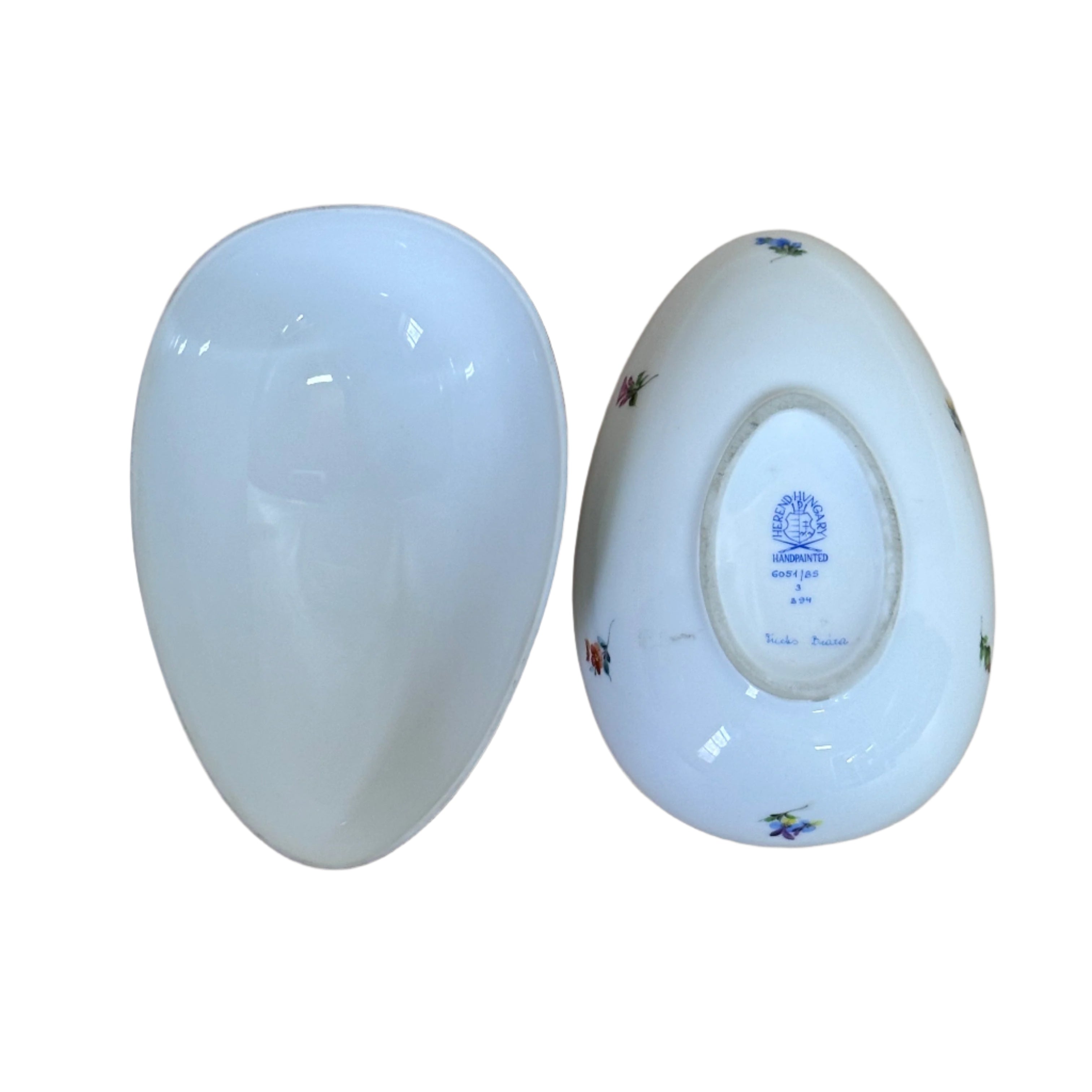 Herend Porcelain Printemps Flowers Large Egg Box & Lid 6051/BS