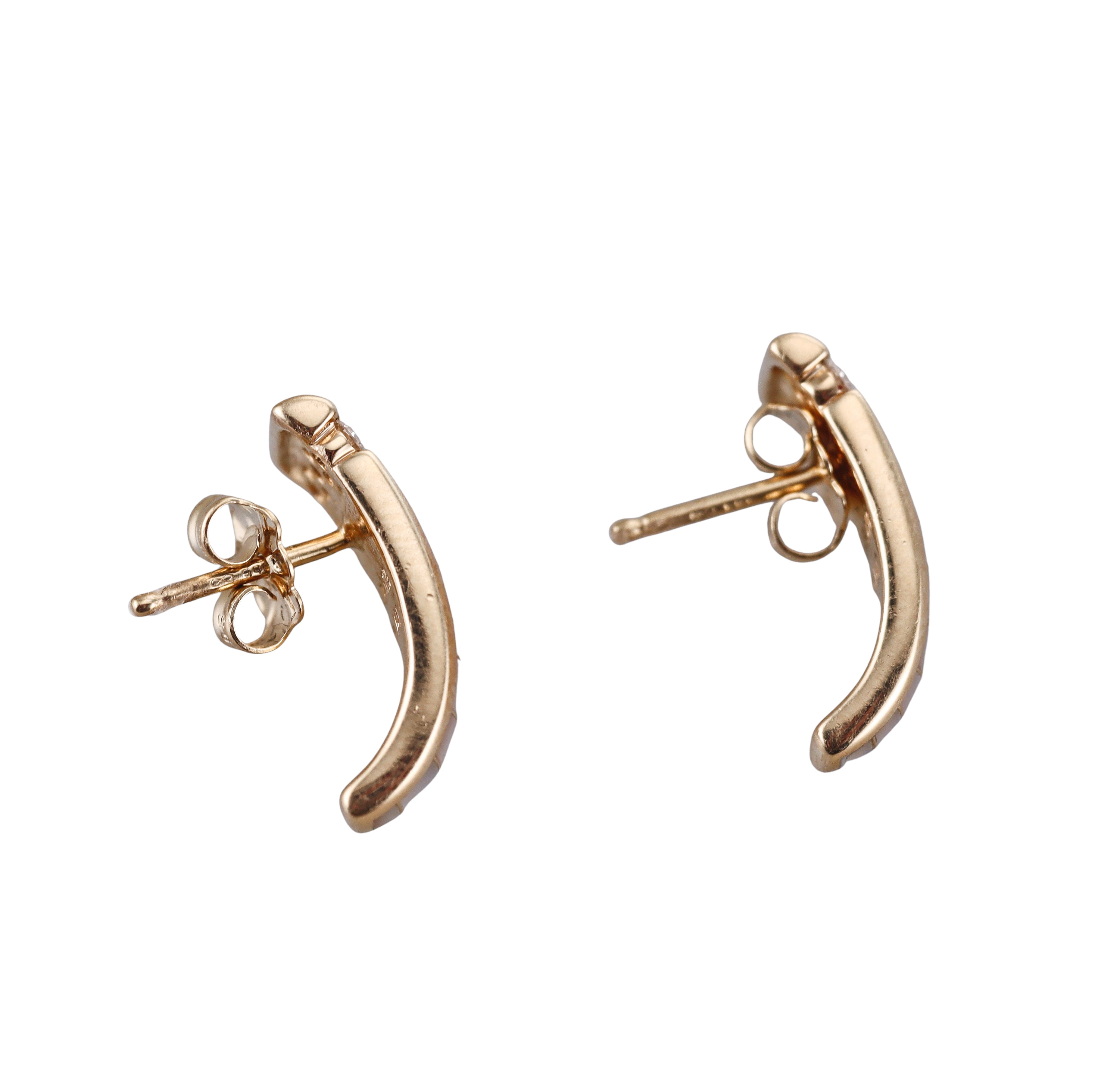 Kabana 14K Yellow Gold Mother of Pearl Diamond Earrings