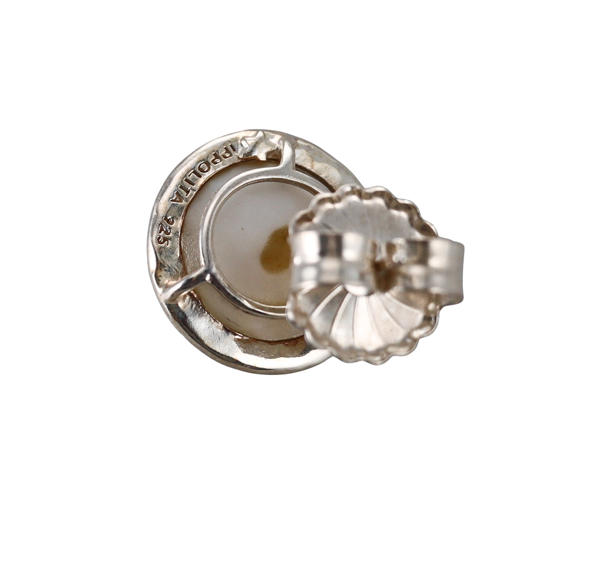 Ippolita Sterling Silver Diamond Mother of Pearl Stud Earrings