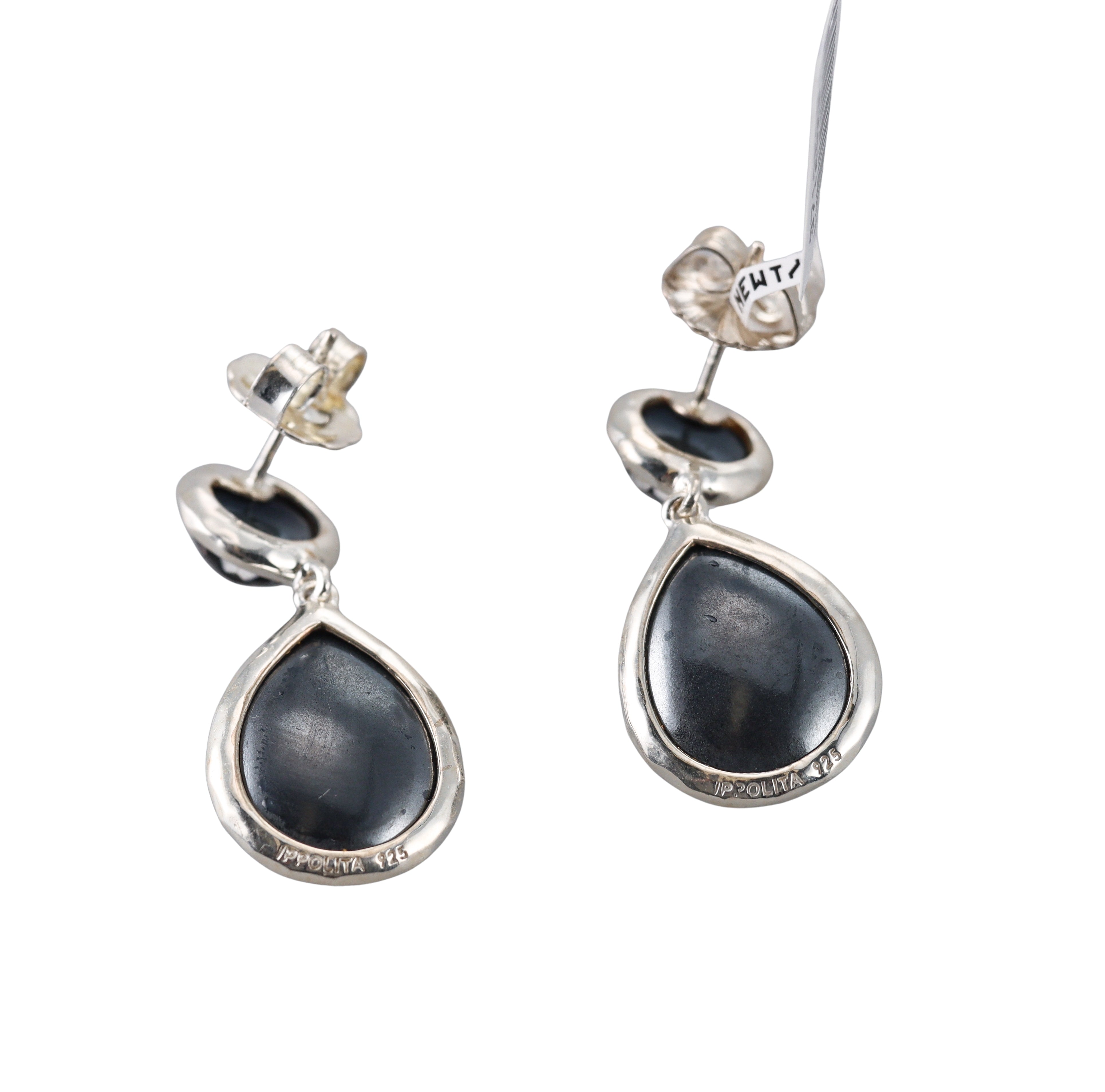 Ippolita Rock Candy Sterling Silver Hematite Quartz Teardrop Earrings
