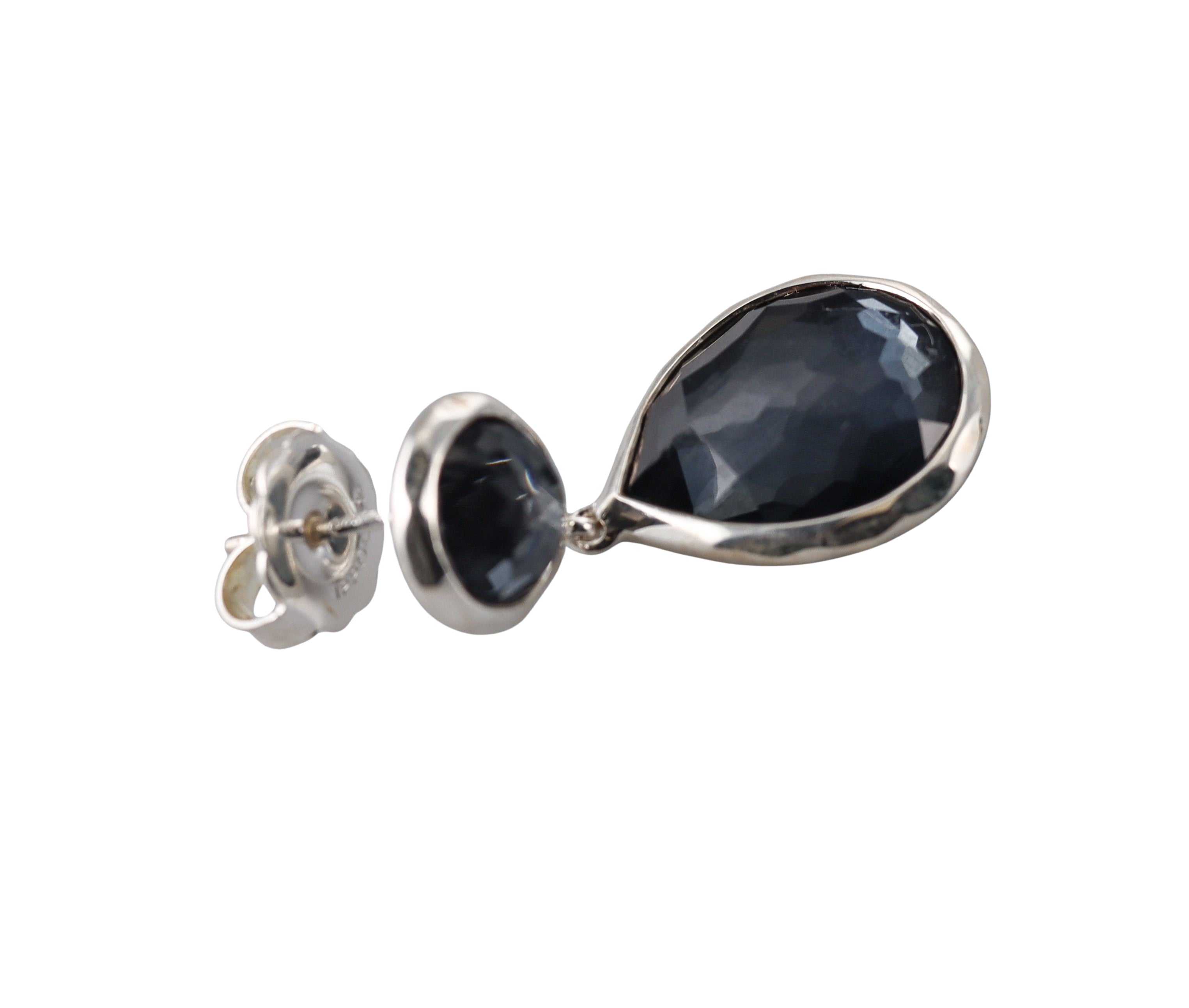 Ippolita Rock Candy Sterling Silver Hematite Quartz Teardrop Earrings