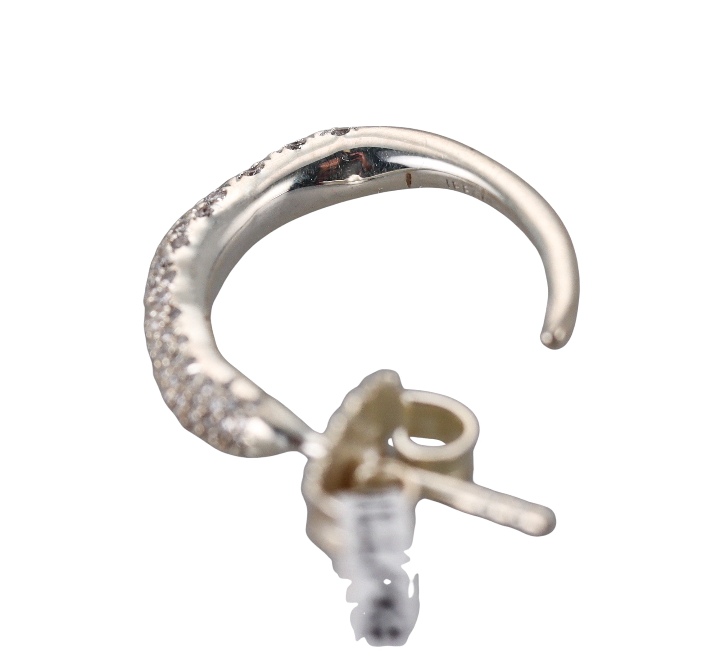 Ippolita Stardust Sterling Silver Diamond Hoop Earrings