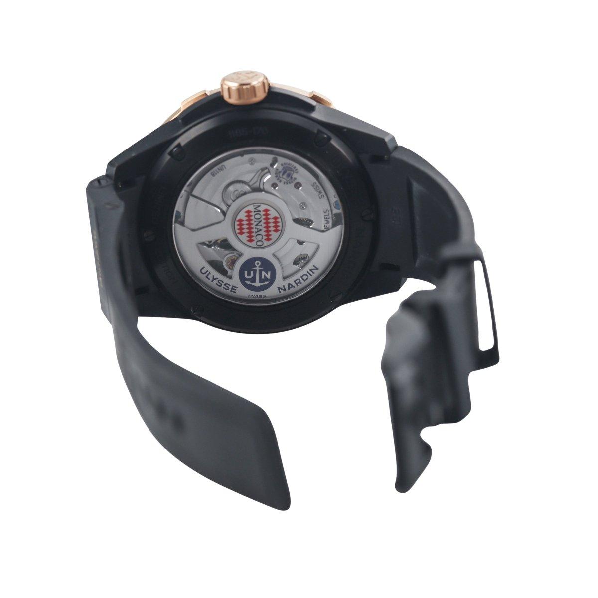 Ulysse Nardin Diver 44mm Rose Gold Titanium Limited Edition Watch 1185-170-BLACK