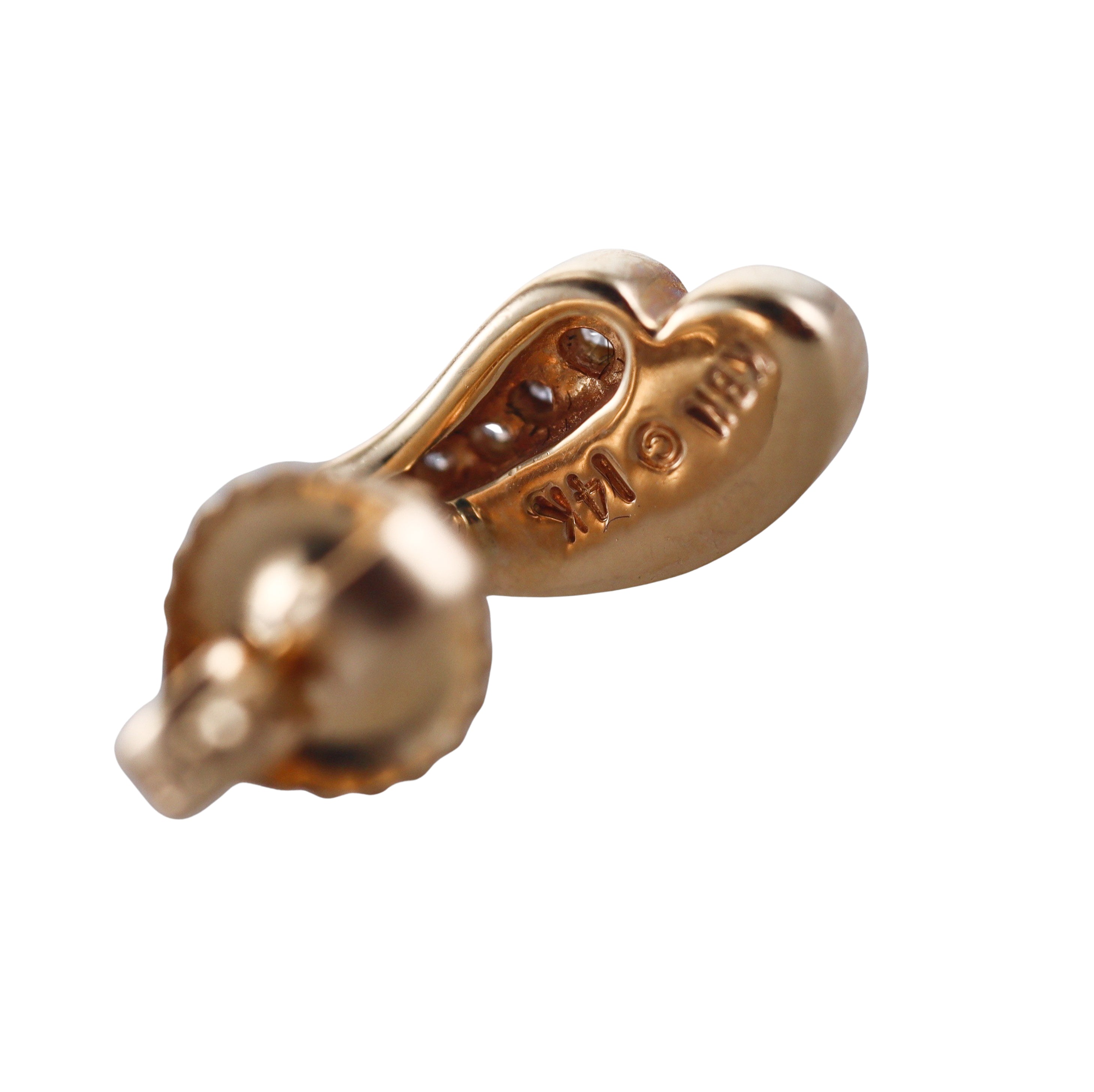 Kabana 14K Yellow Gold Black Mother of Pearl Diamond Stud Earrings