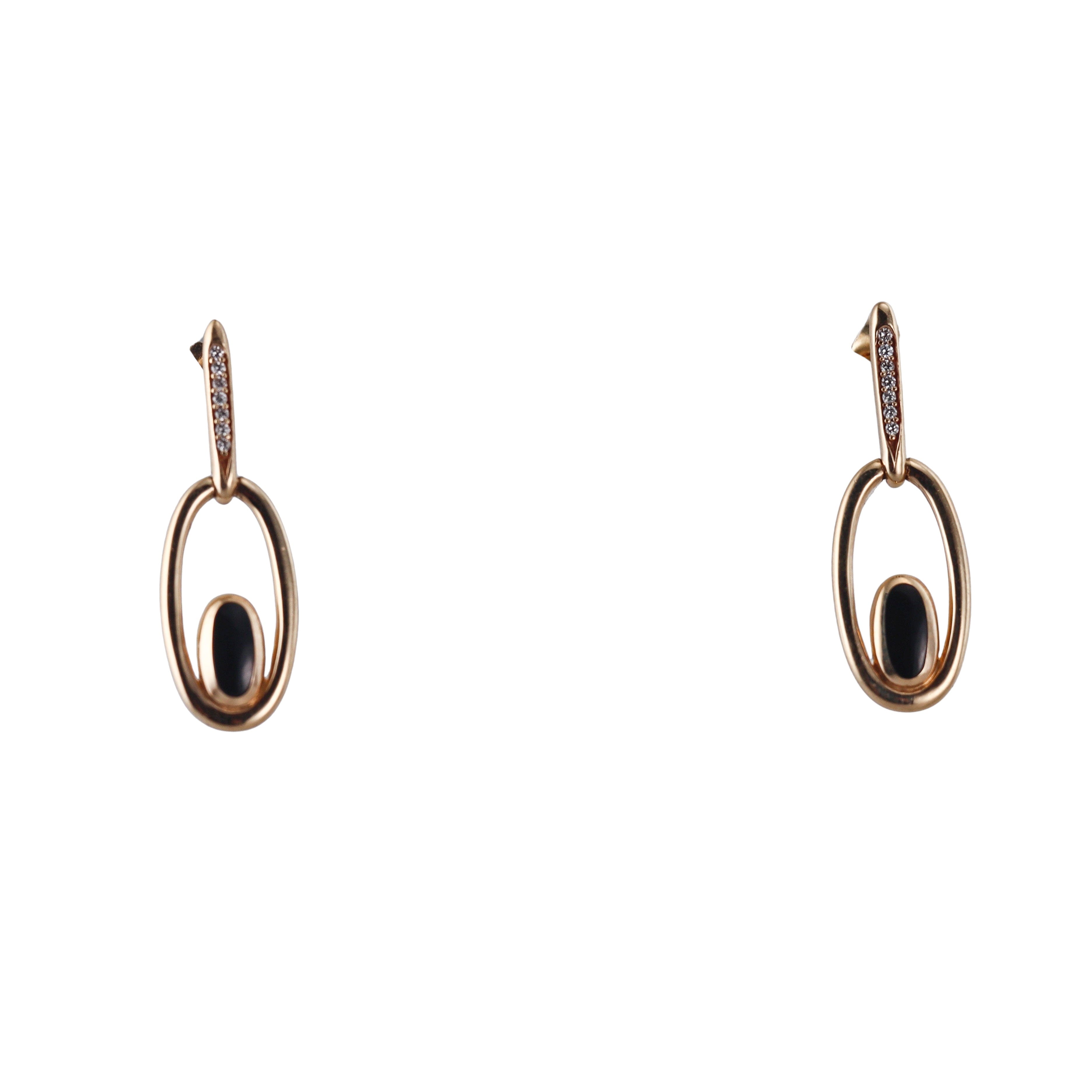 Kabana 14K Yellow Gold Black Onyx Diamond Drop Earrings