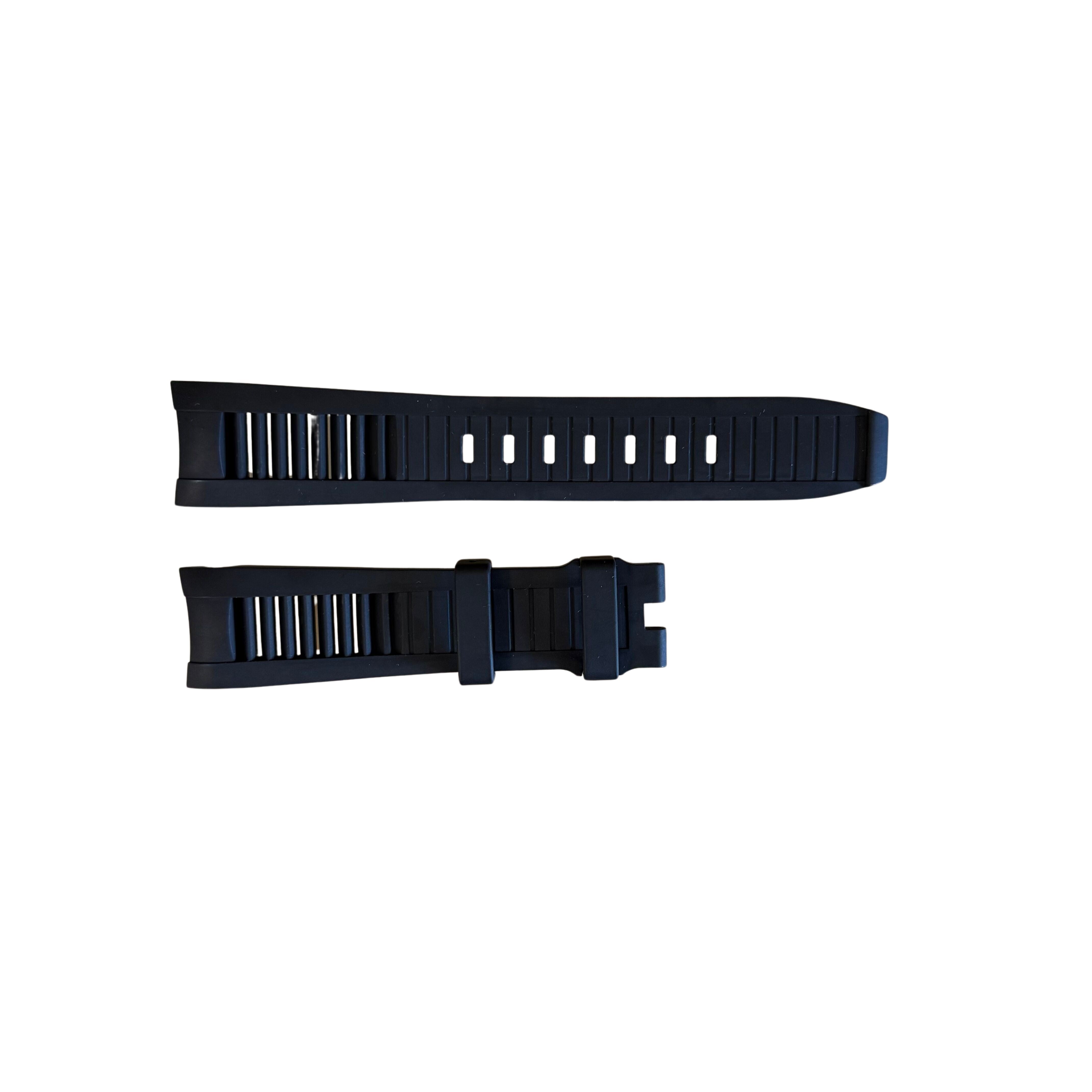 Authentic Baume & Mercier Black Rubber Watch Strap Band 21mm