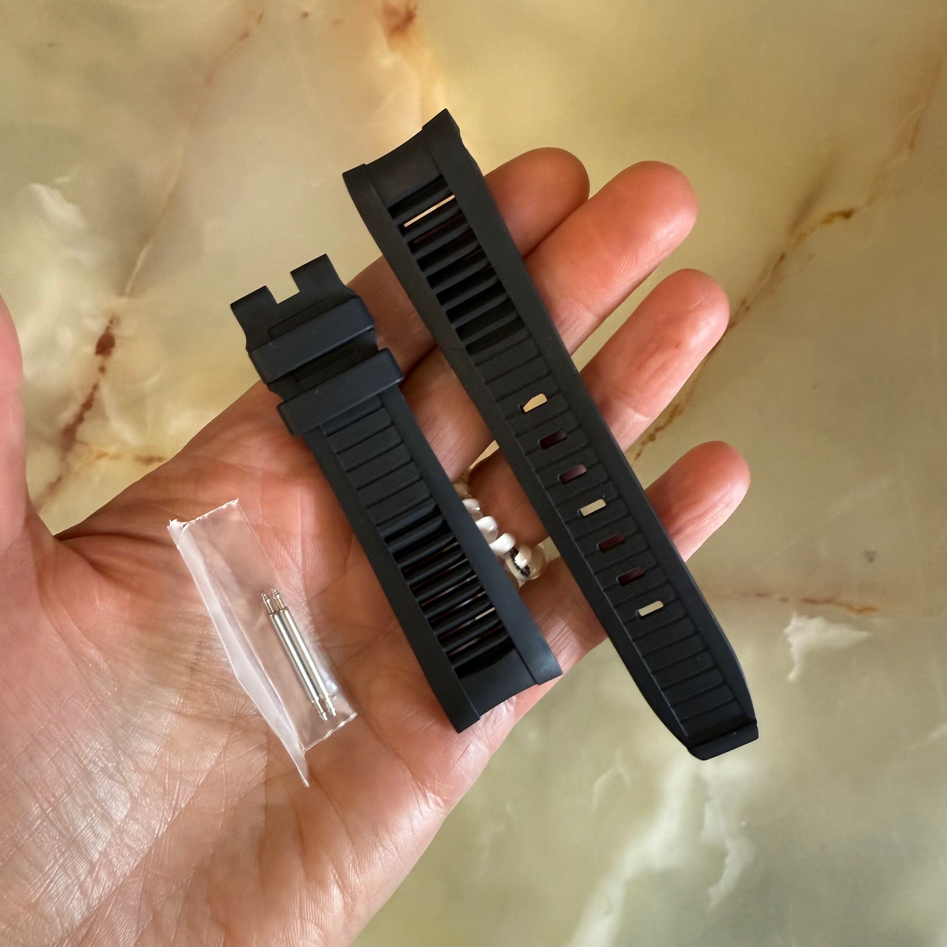 Authentic Baume & Mercier Black Rubber Watch Strap Band 21mm
