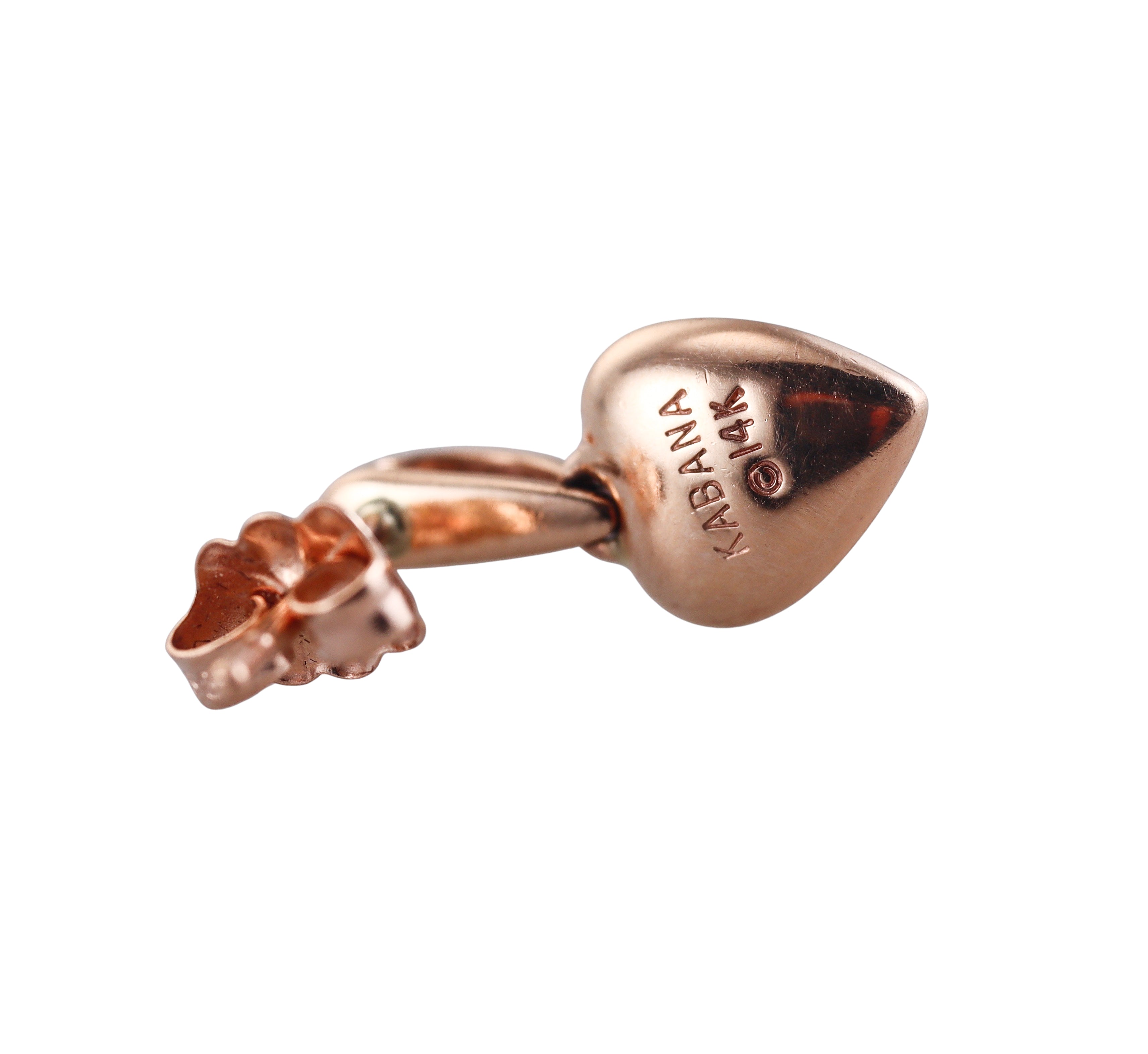 Kabana 14K Rose Gold Mother of Pearl Diamond Heart Earrings