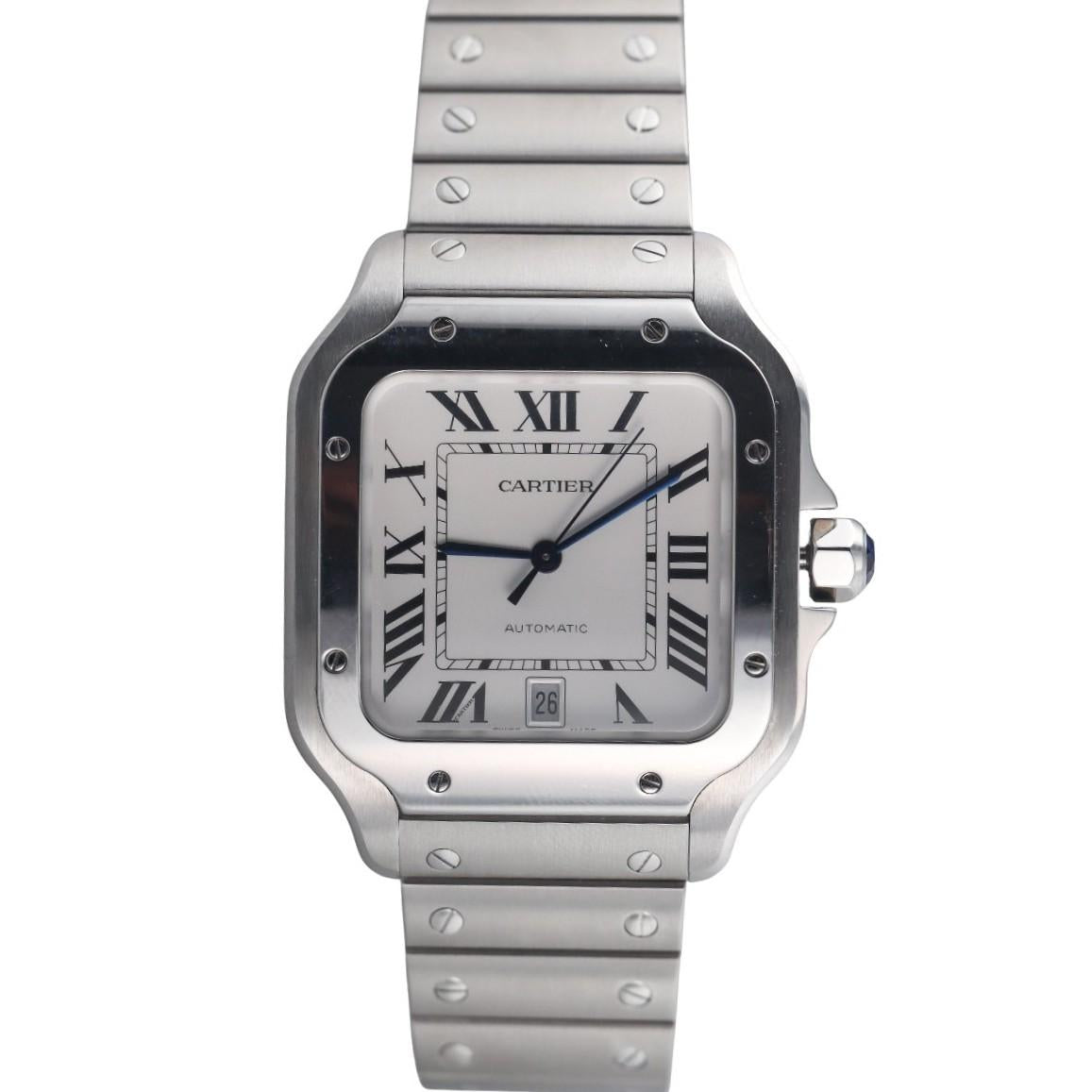 Santos de Cartier Large Model Automatic Steel Watch WSSA0018