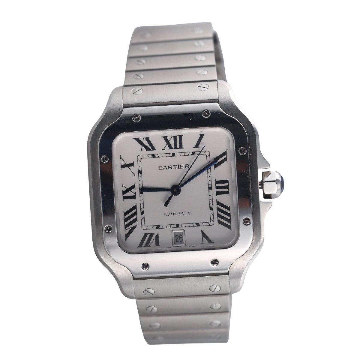 Santos de Cartier Large Model Automatic Steel Watch WSSA0018