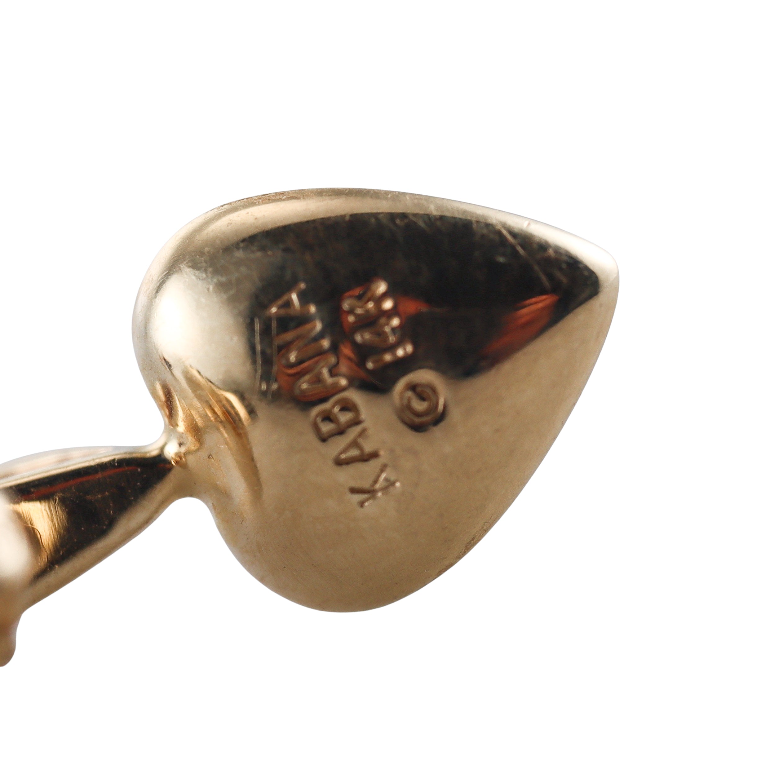 Kabana 14K Yellow Gold Purple Spiny Oyster Diamond Heart Earrings