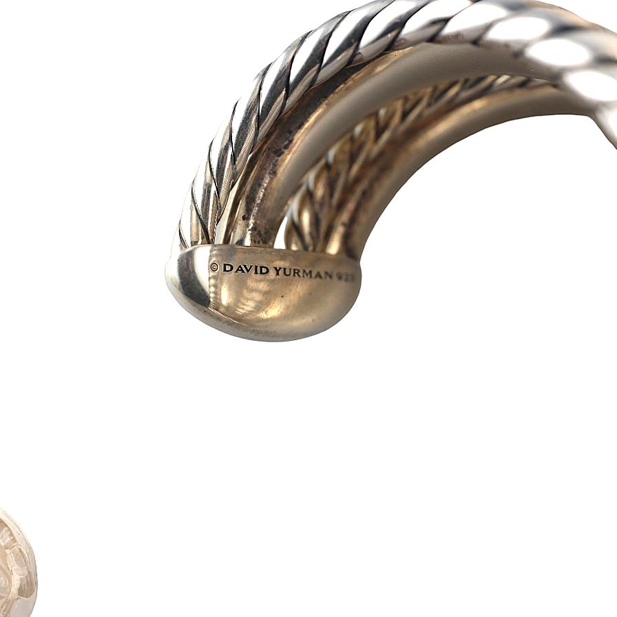 David Yurman Pure Form 4 Row Sterling 42mm Wide Cuff Bracelet
