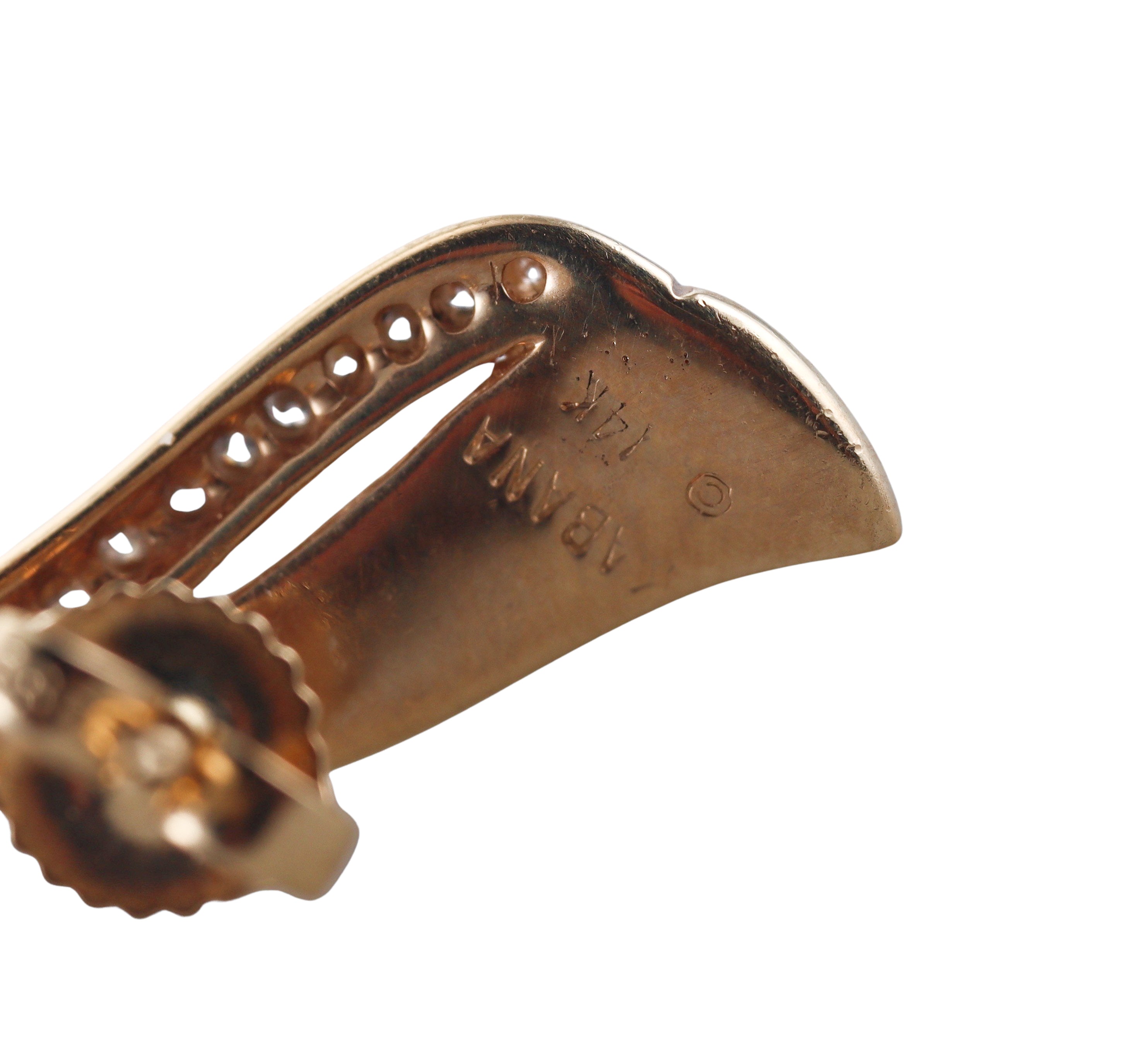 Kabana 14K Yellow Gold Opal Diamond Earrings