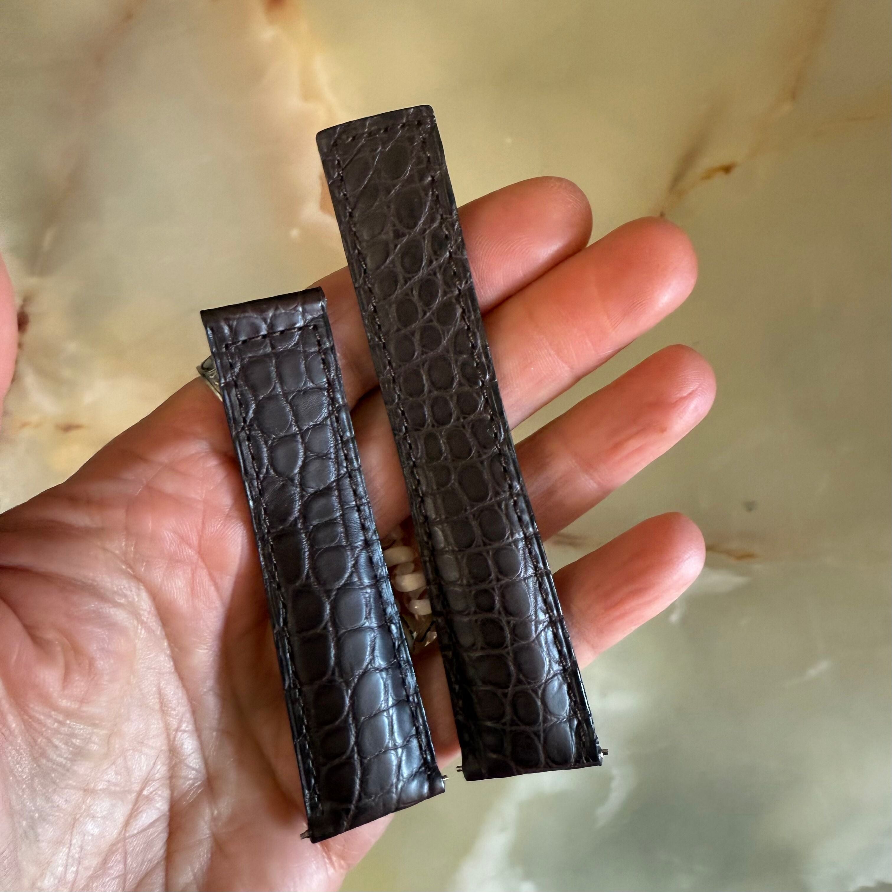Authentic TAG Heuer Brown Crocodile Watch Strap Band 22mm