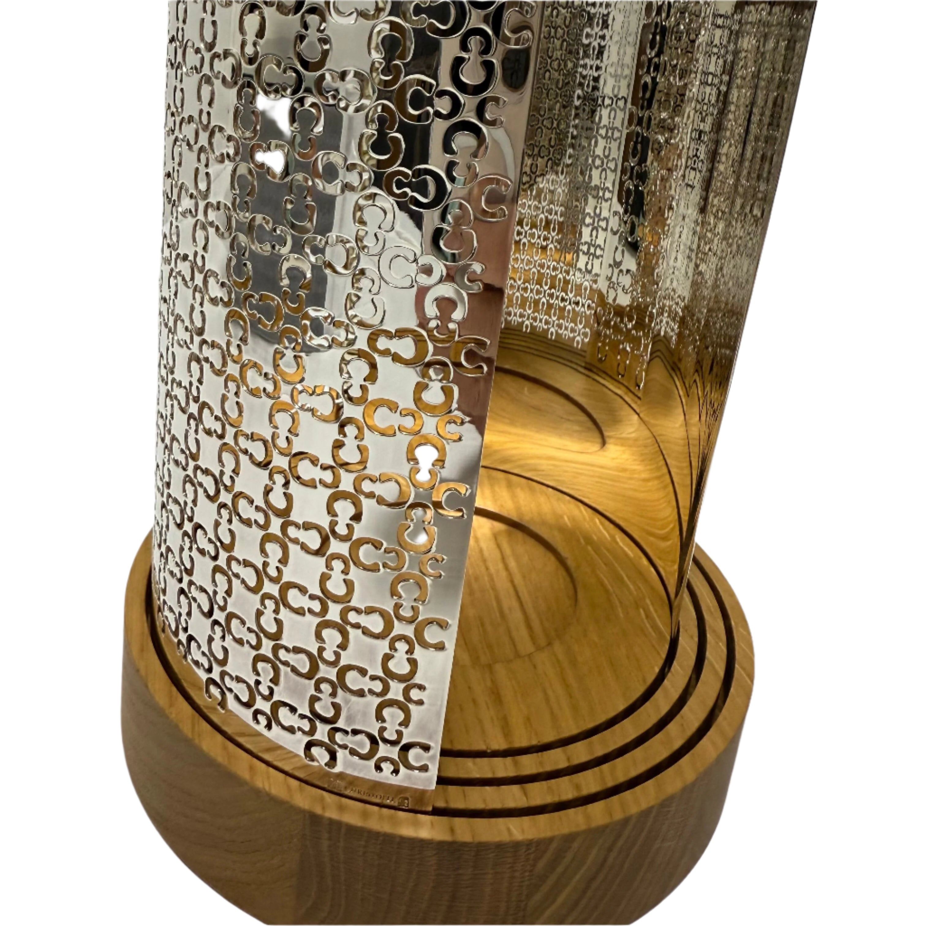 Large Christofle Iconik Hurricane Lamp Candle Holder B0421081102