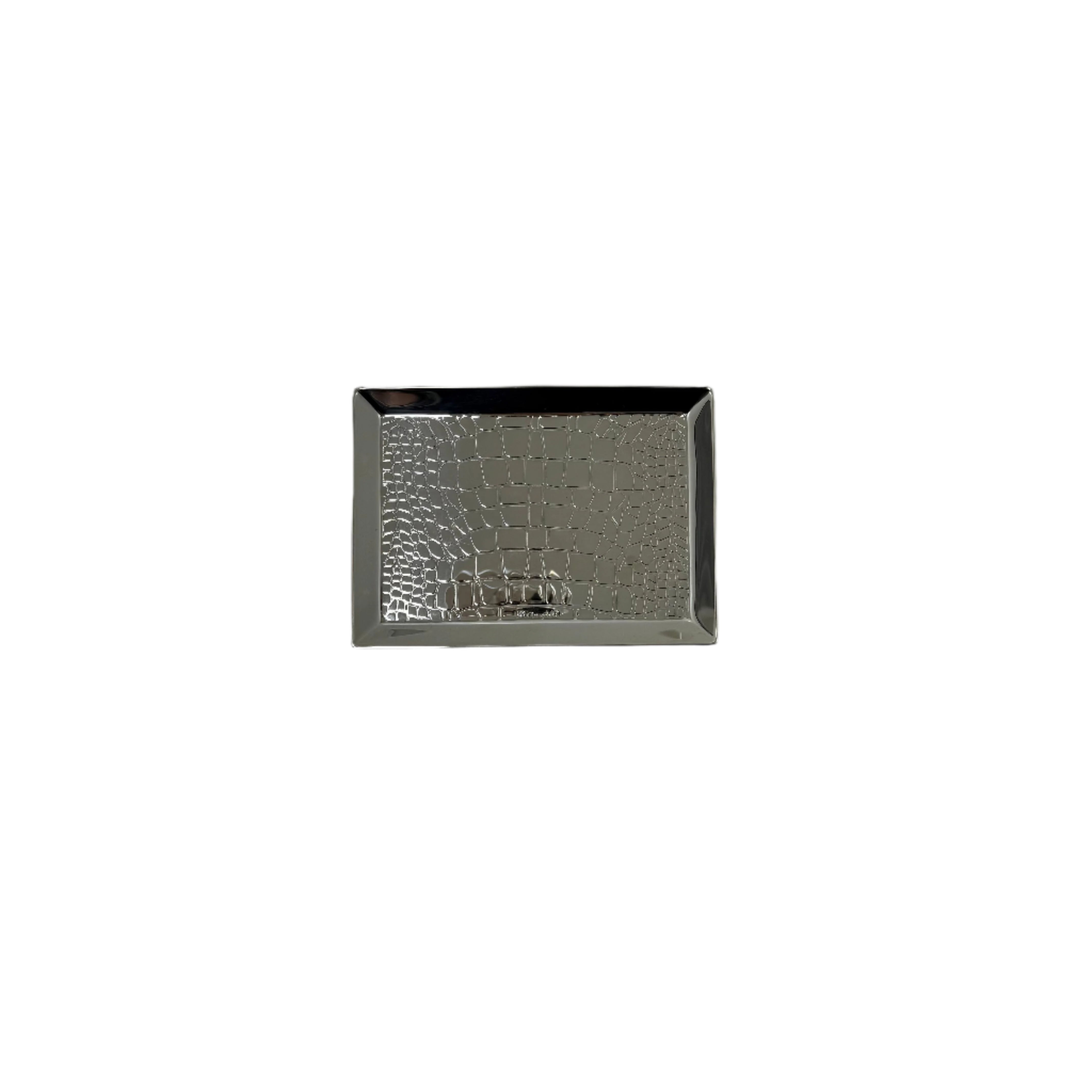Christofle x Saint Laurent Croco D'argent Business Card Tray 4252225