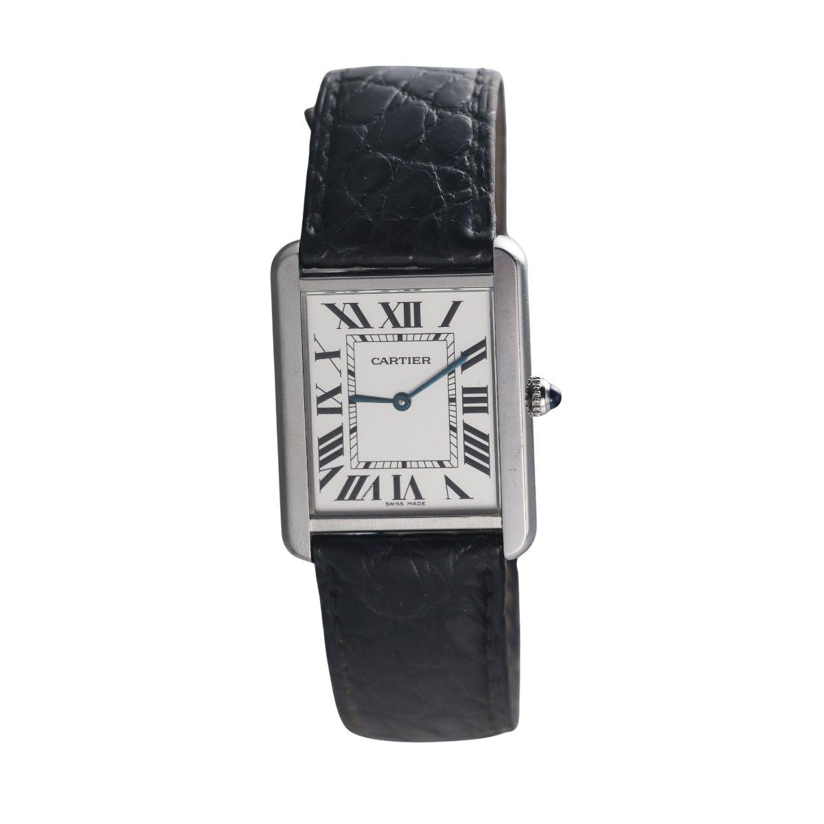 Cartier Tank Solo Large Model Steel Watch W1018355
