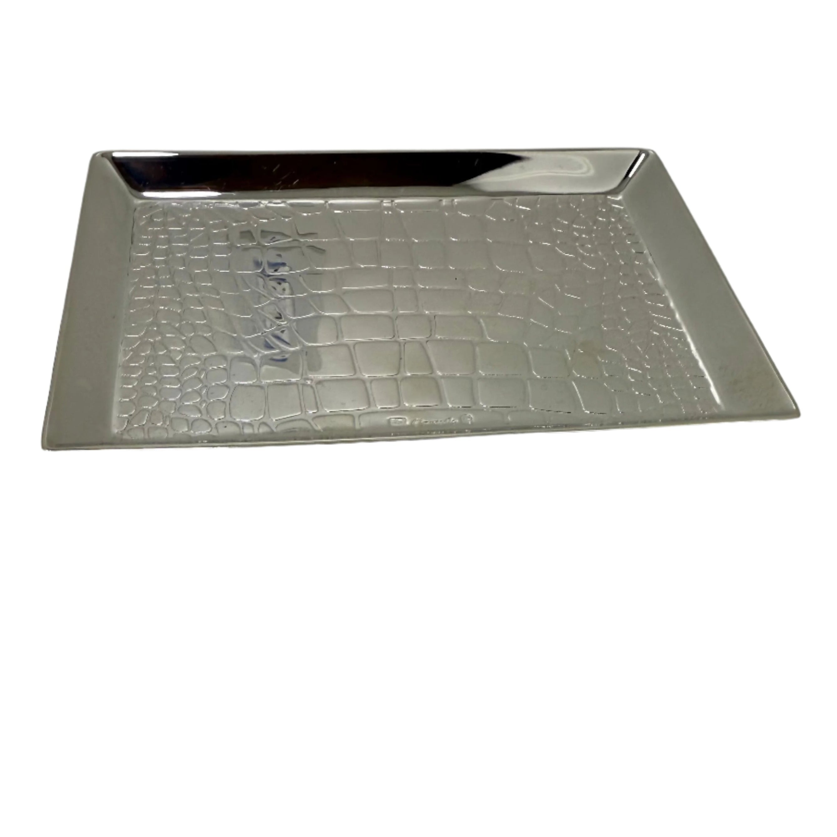 Christofle x Saint Laurent Croco D'argent Business Card Tray 4252225