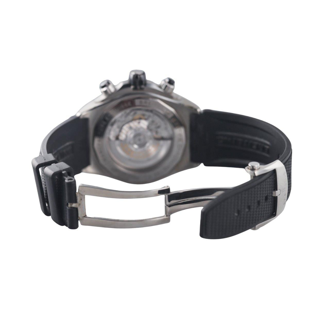 Breitling Super Chronomat B01 44 Black Steel Chronograph Watch AB0136