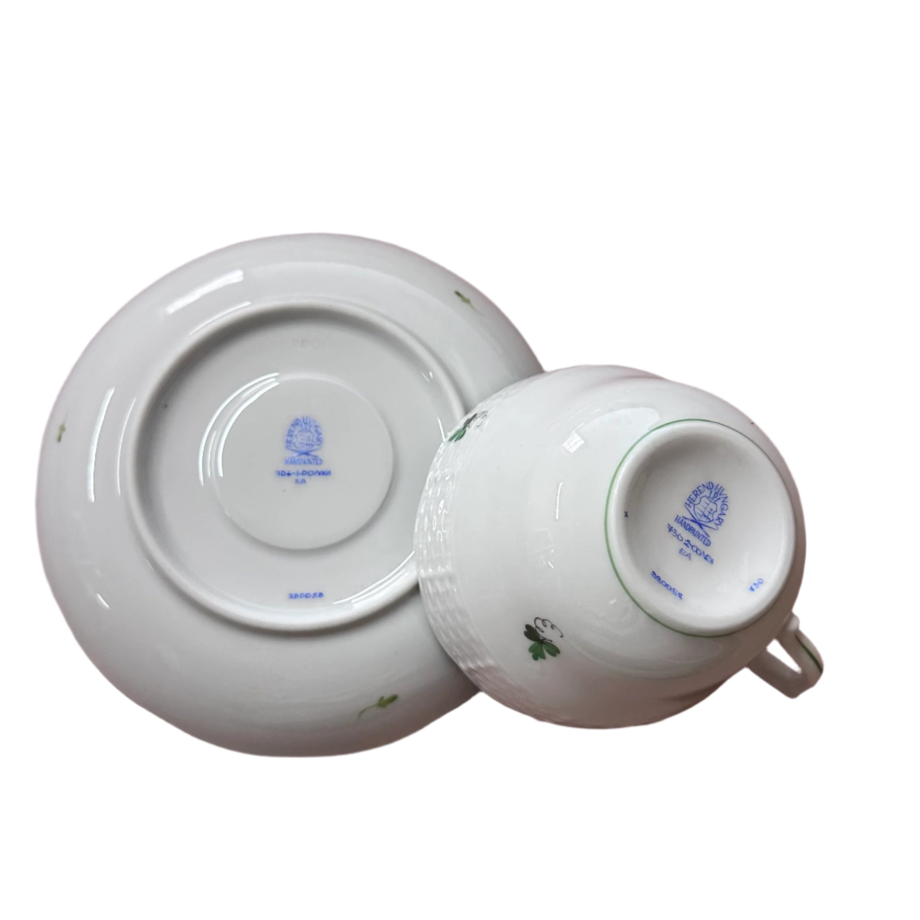 12pc Herend Vienna Rose Flat Demitasse Cup Saucer Set 730 706 for 6