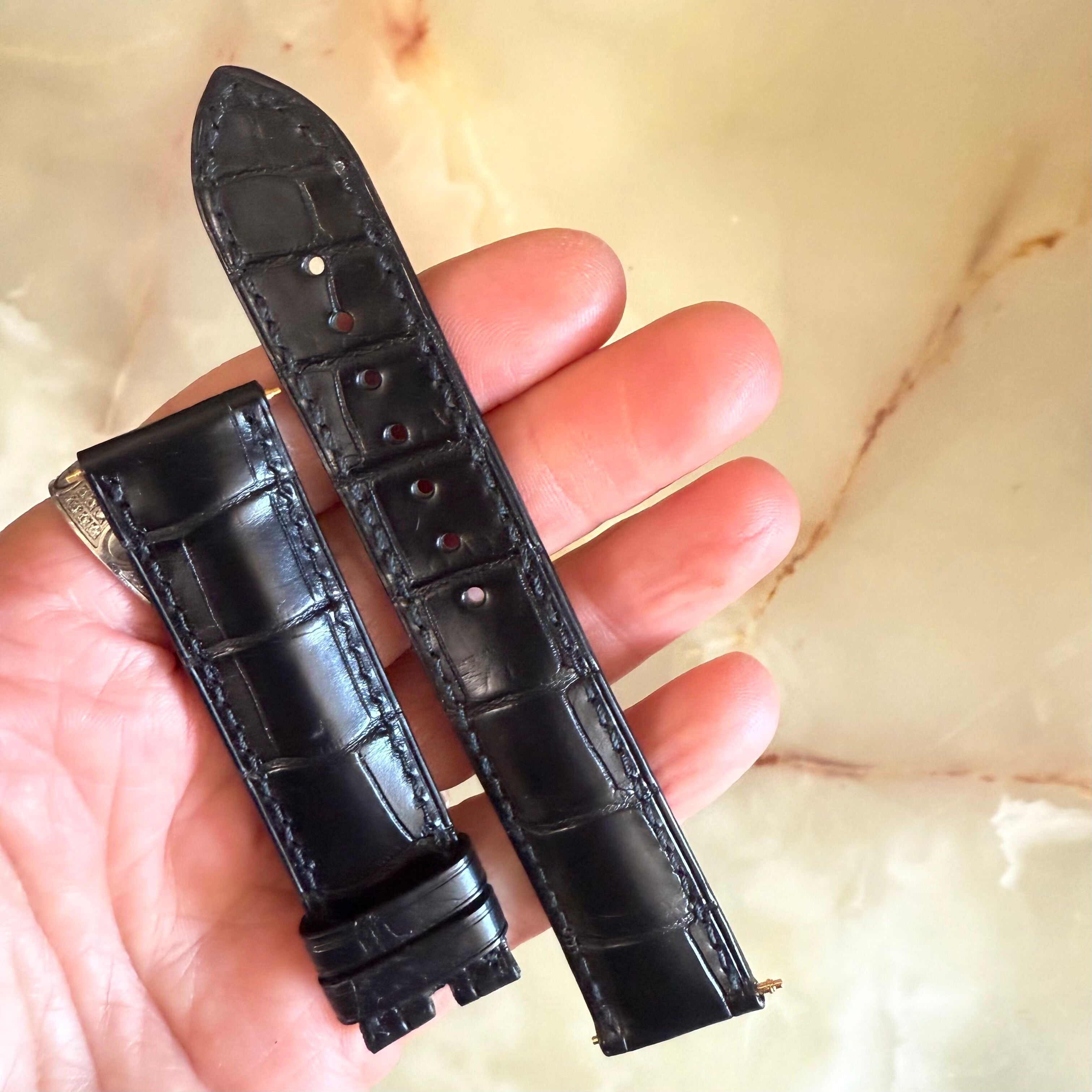 Authentic TAG Heuer Black Crocodile Watch Strap Band 19mm