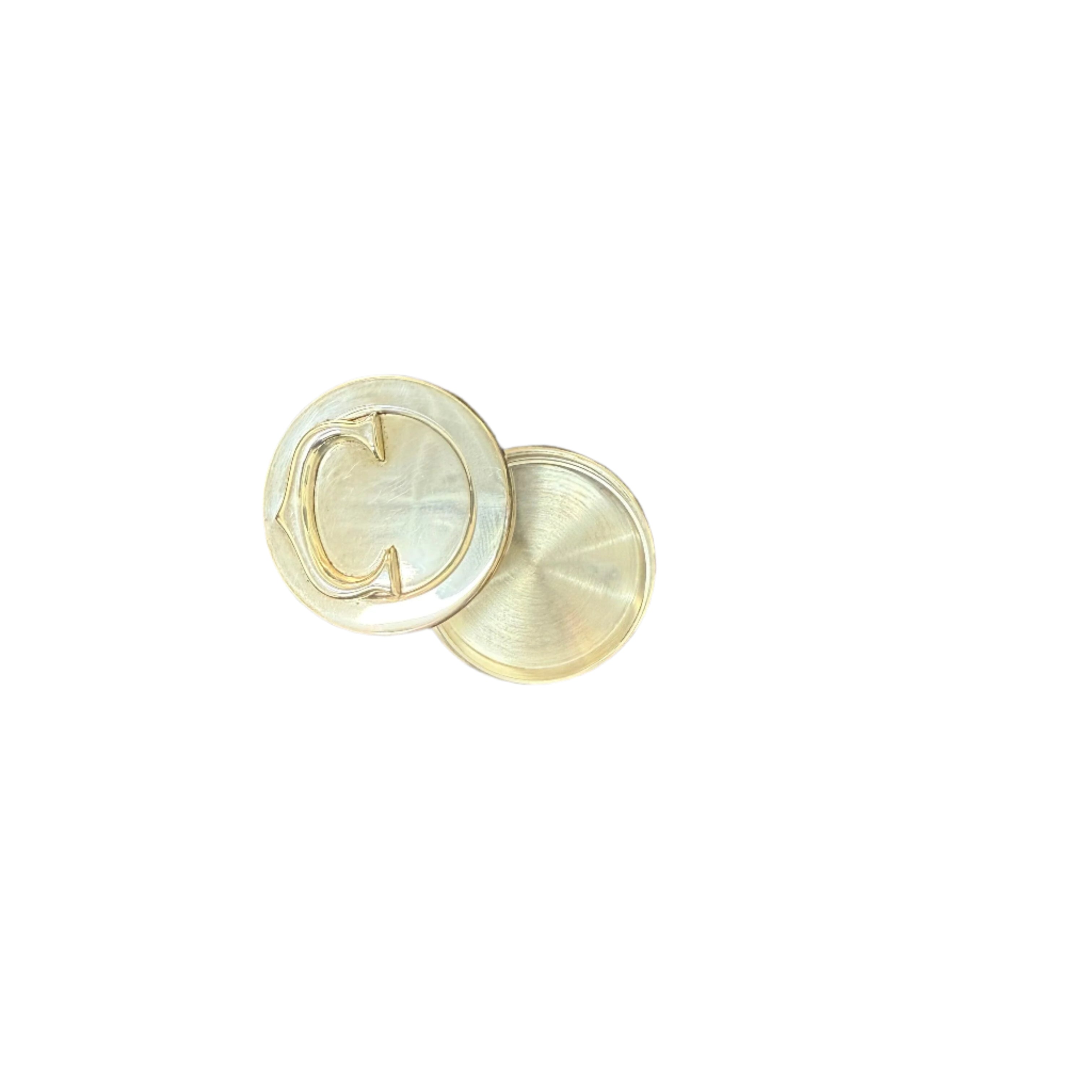 Cartier C Vintage Sterling Silver Pill Box