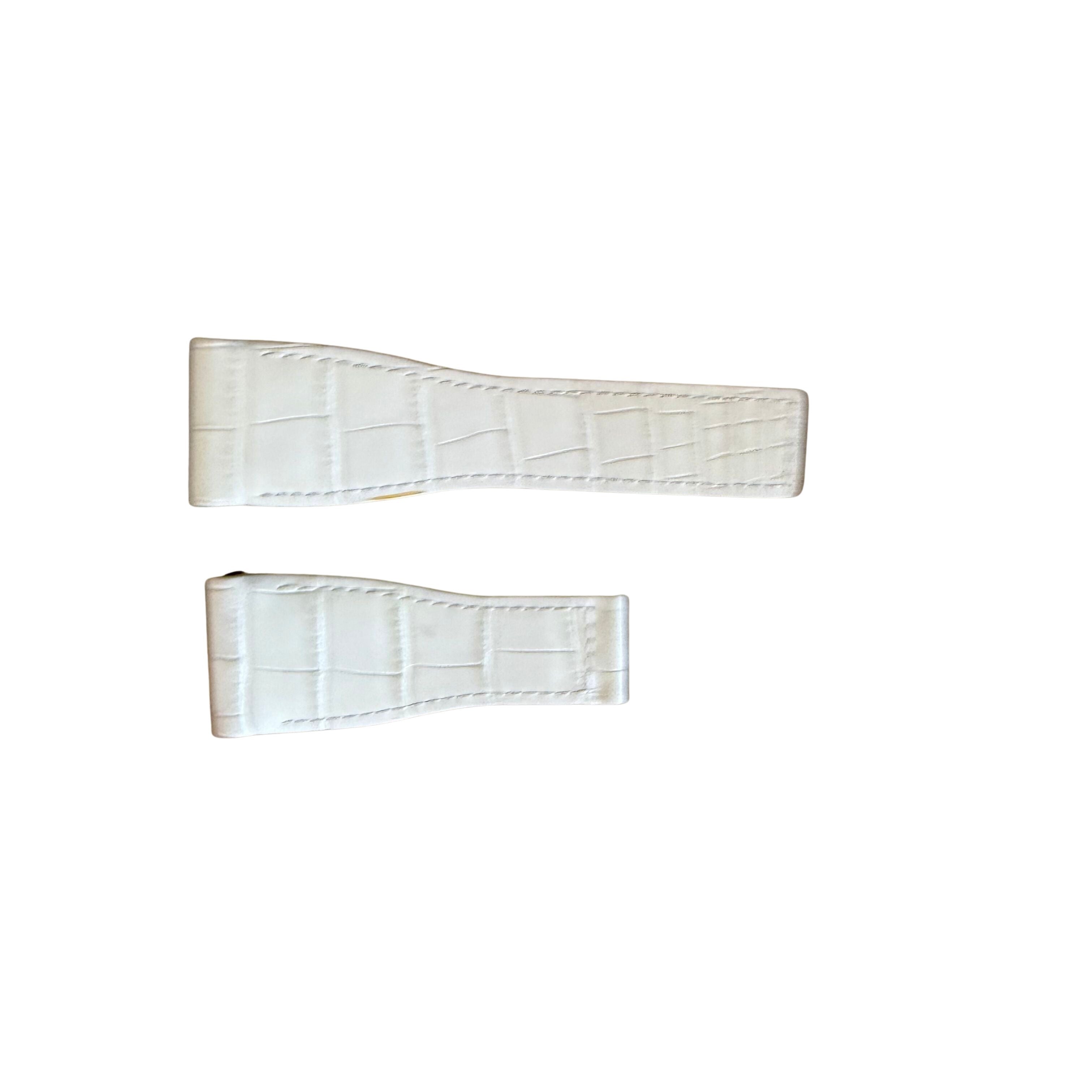 Authentic TAGHeuer White Alligator Watch Strap Band 32mm FC6199