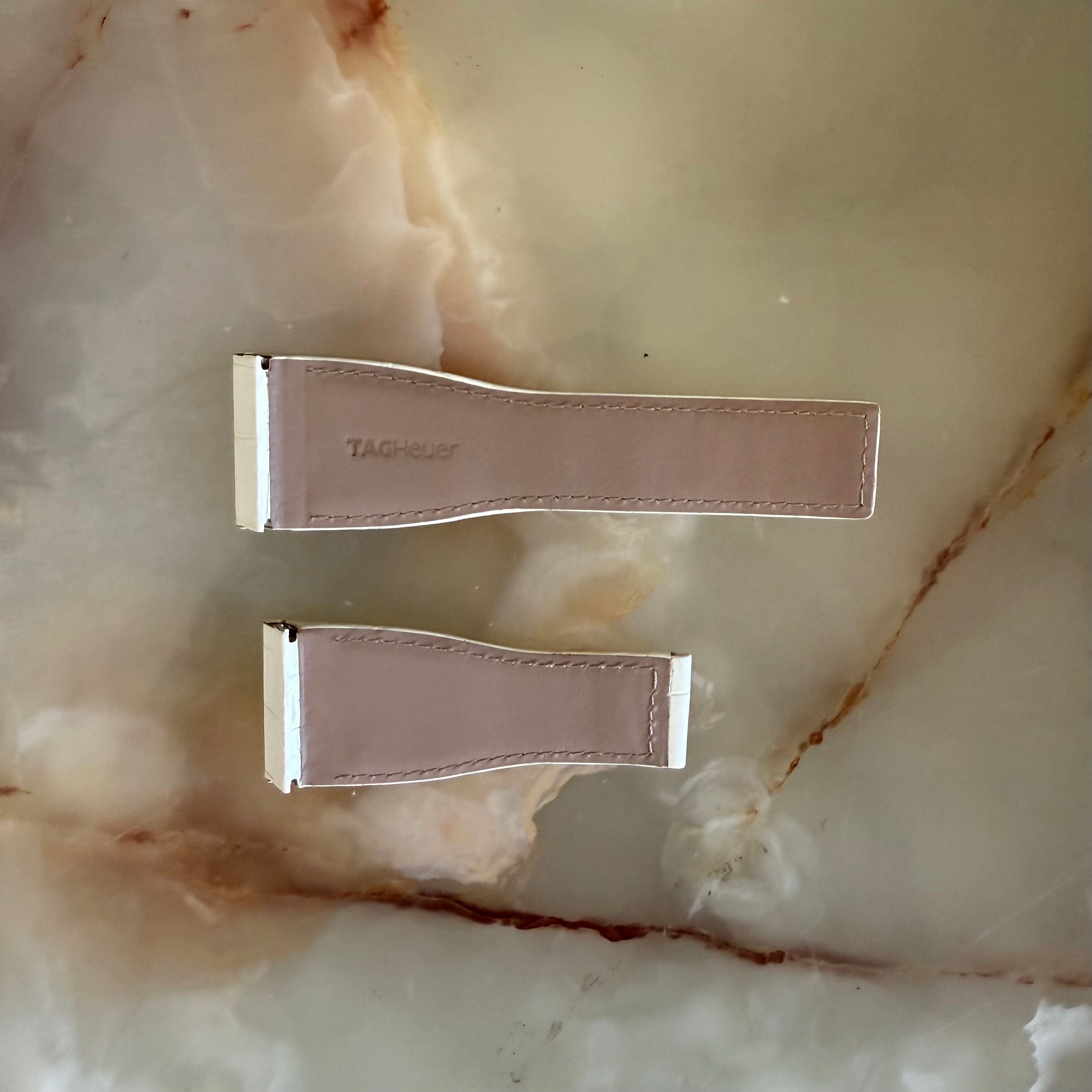 Authentic TAGHeuer White Alligator Watch Strap Band 32mm FC6199