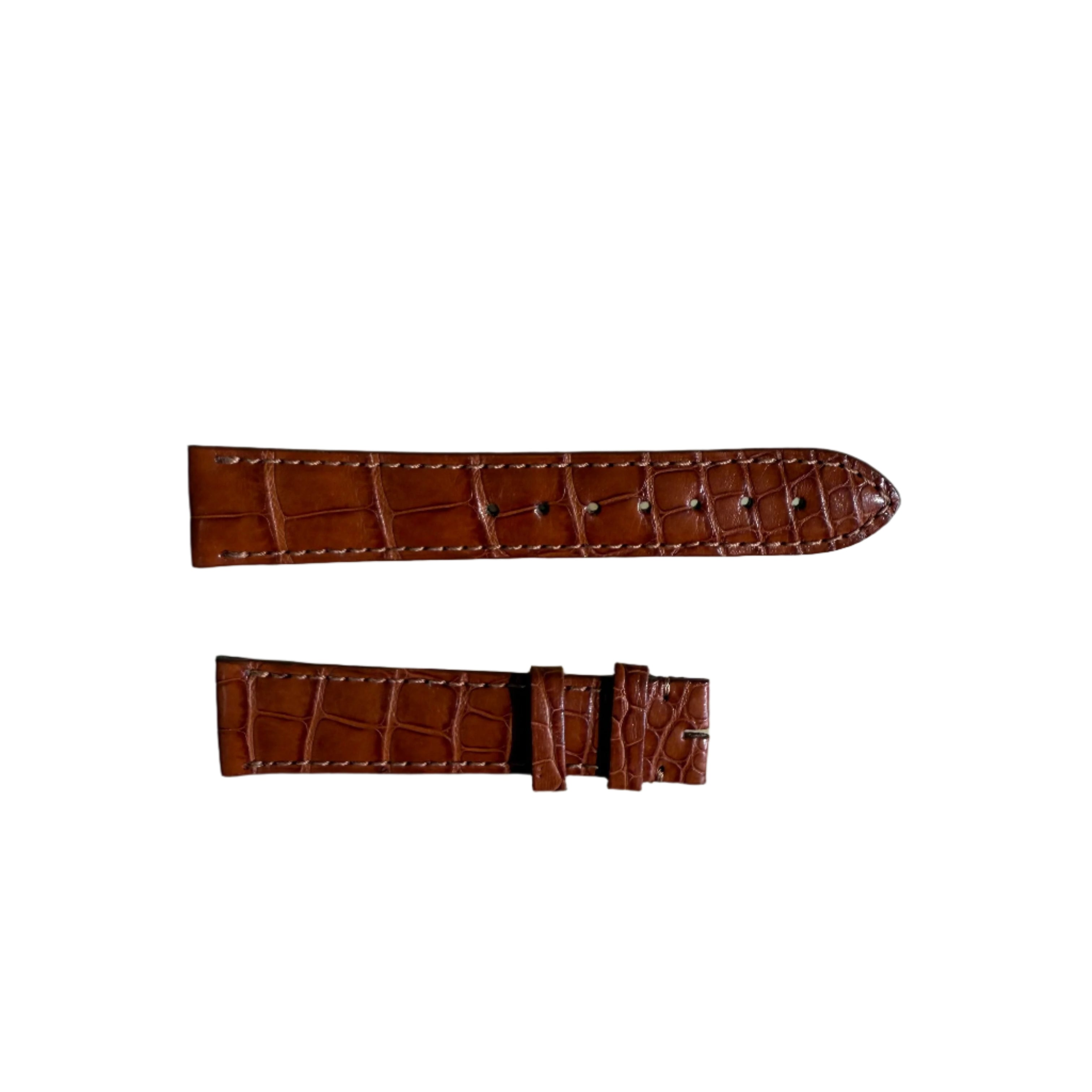 Authentic Cartier Brown Alligator Watch Strap Band 19mm KD31AK21