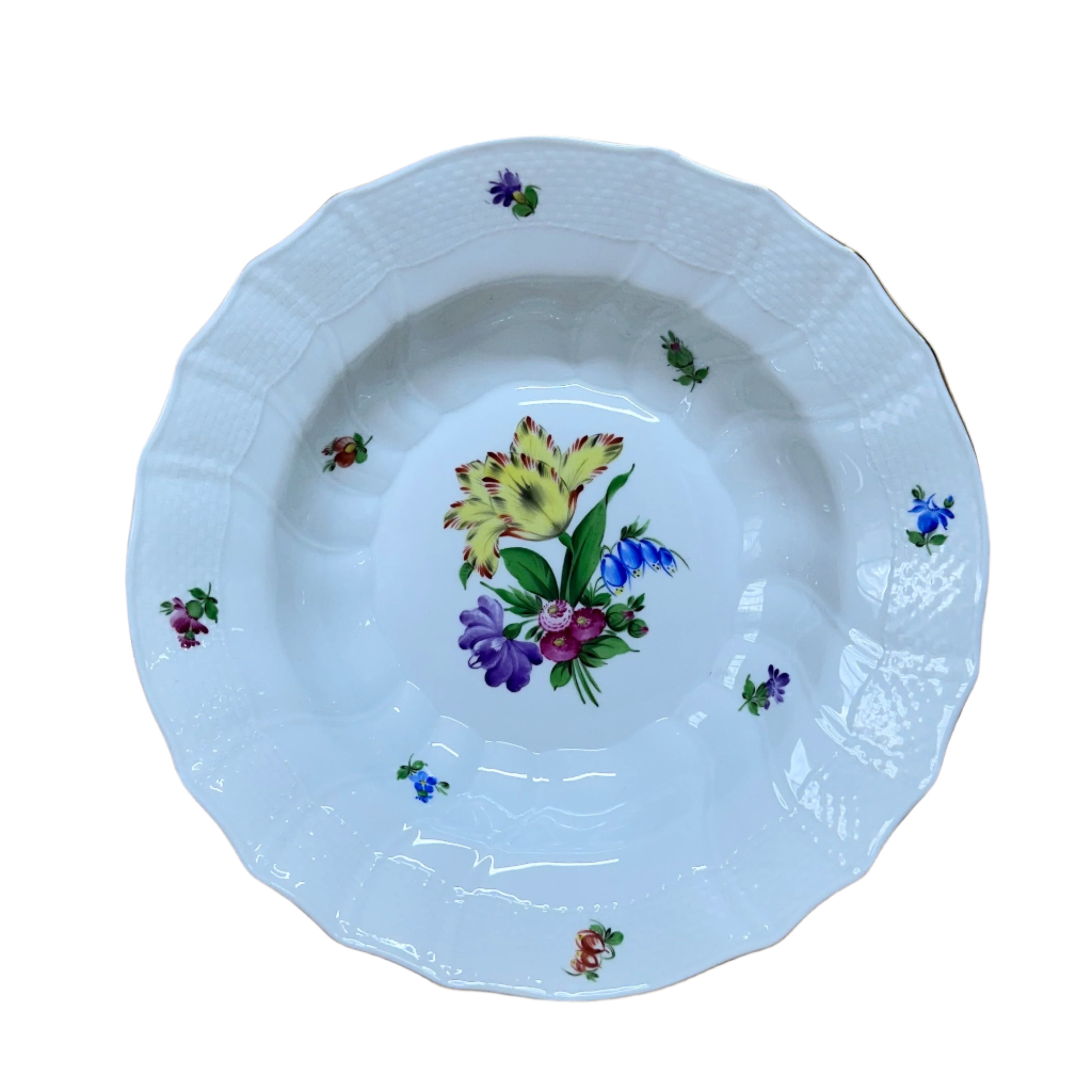 5 pc Herend Printemps Porcelain Dinner Place Setting 1525 1503 1520 1727 1709