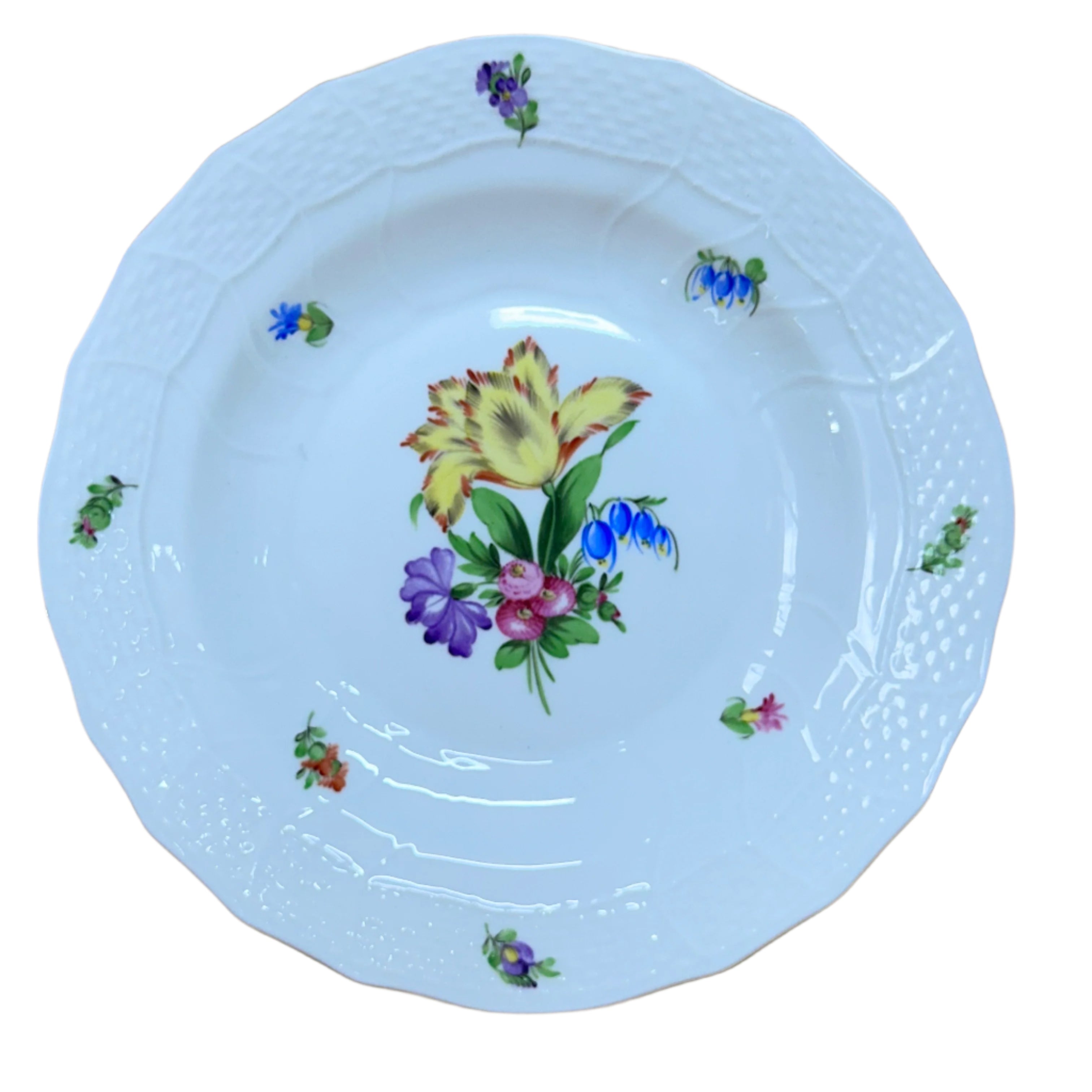 5 pc Herend Printemps Porcelain Dinner Place Setting 1525 1503 1520 1727 1709