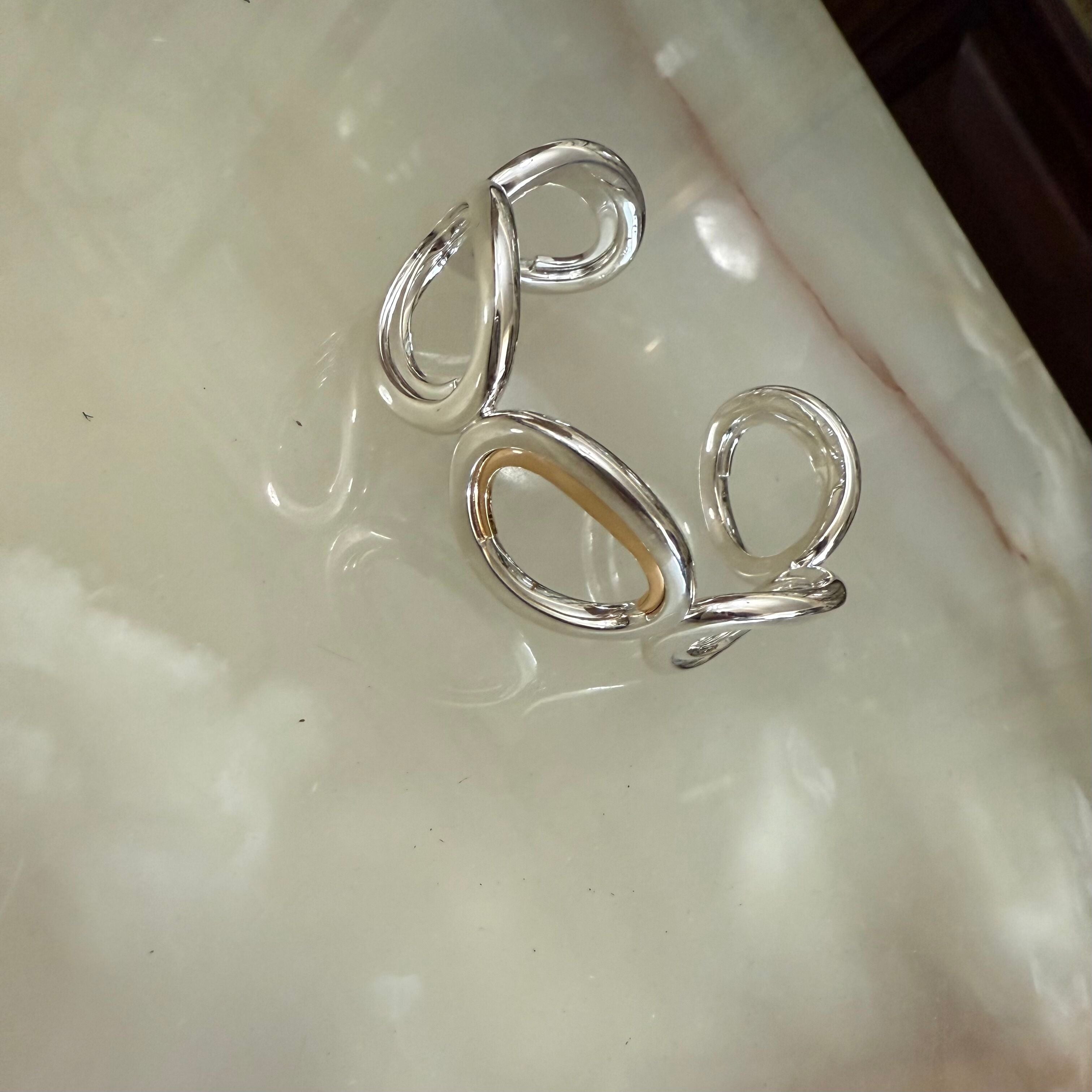 Christofle C De Christofle Sterling Silver Cuff Bracelet B0676102202