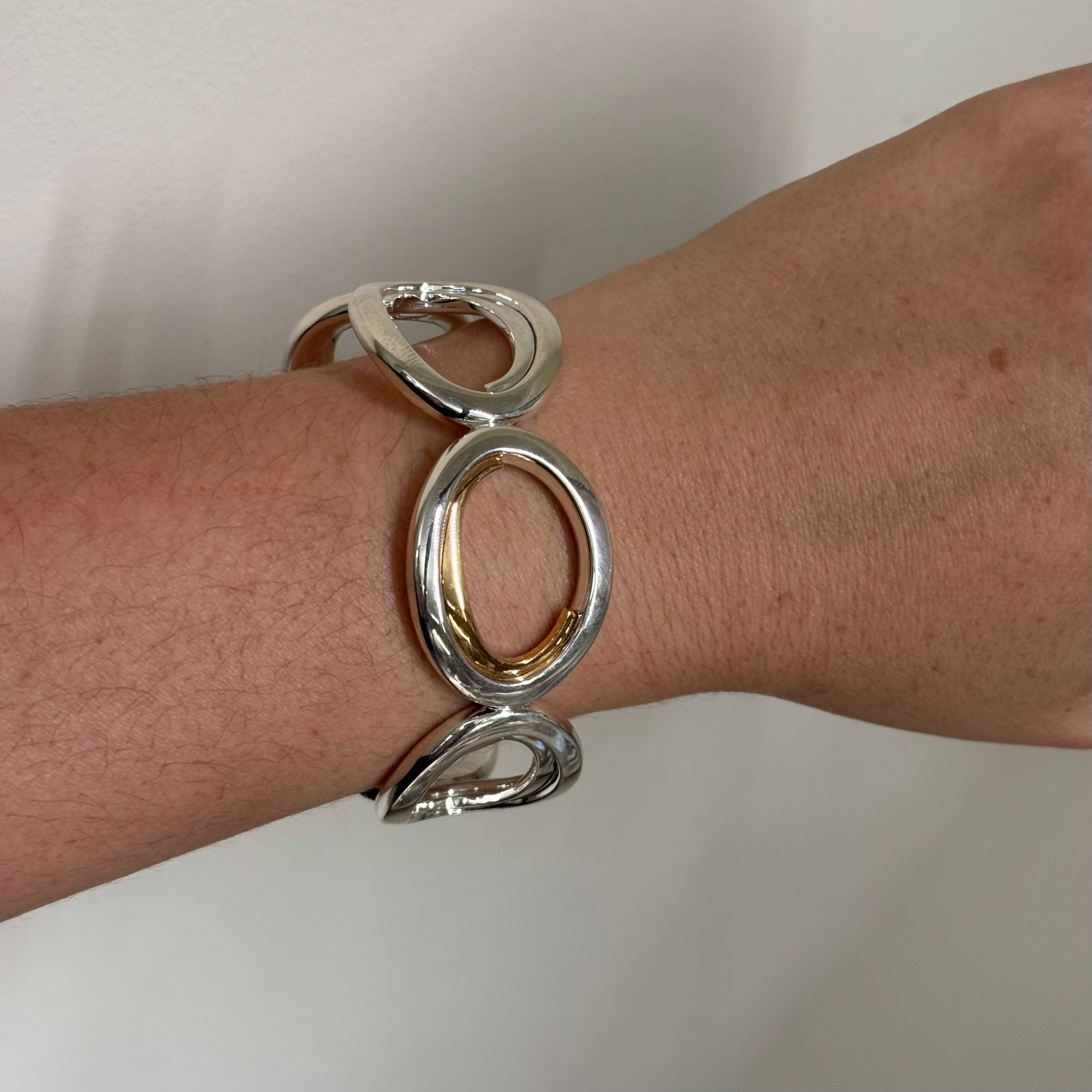 Christofle C De Christofle Sterling Silver Cuff Bracelet B0676102202